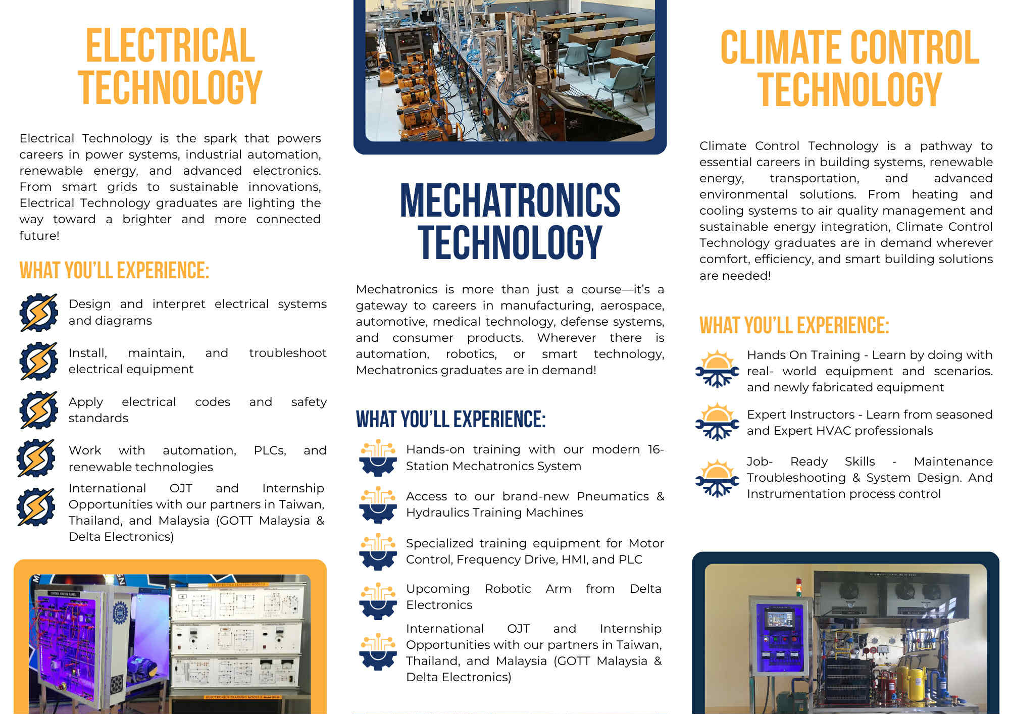 Electrical, Mechatronics and HVAC Technology Department