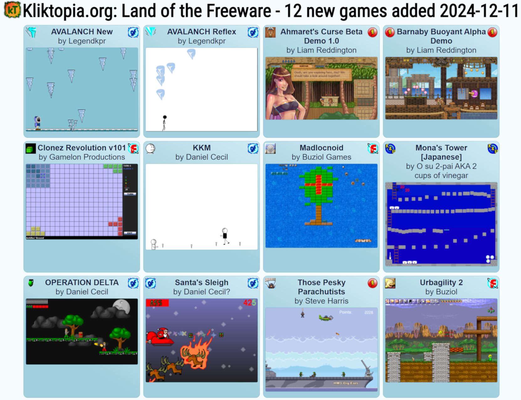 Kliktopia - 12 freeware games made in Klik & Play, The Games Factory ...