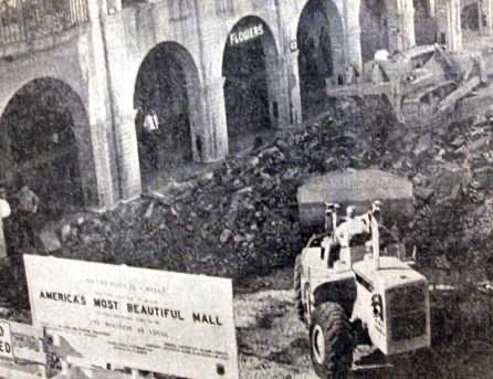Old - Carefully, please! Workers demolish the pavement and sidewalks on ...