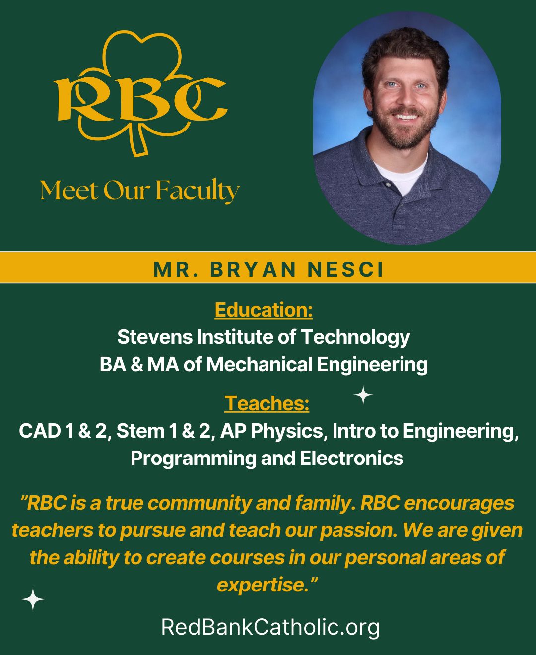 Our Faculty Spotlight this... - Red Bank Catholic High School | Facebook