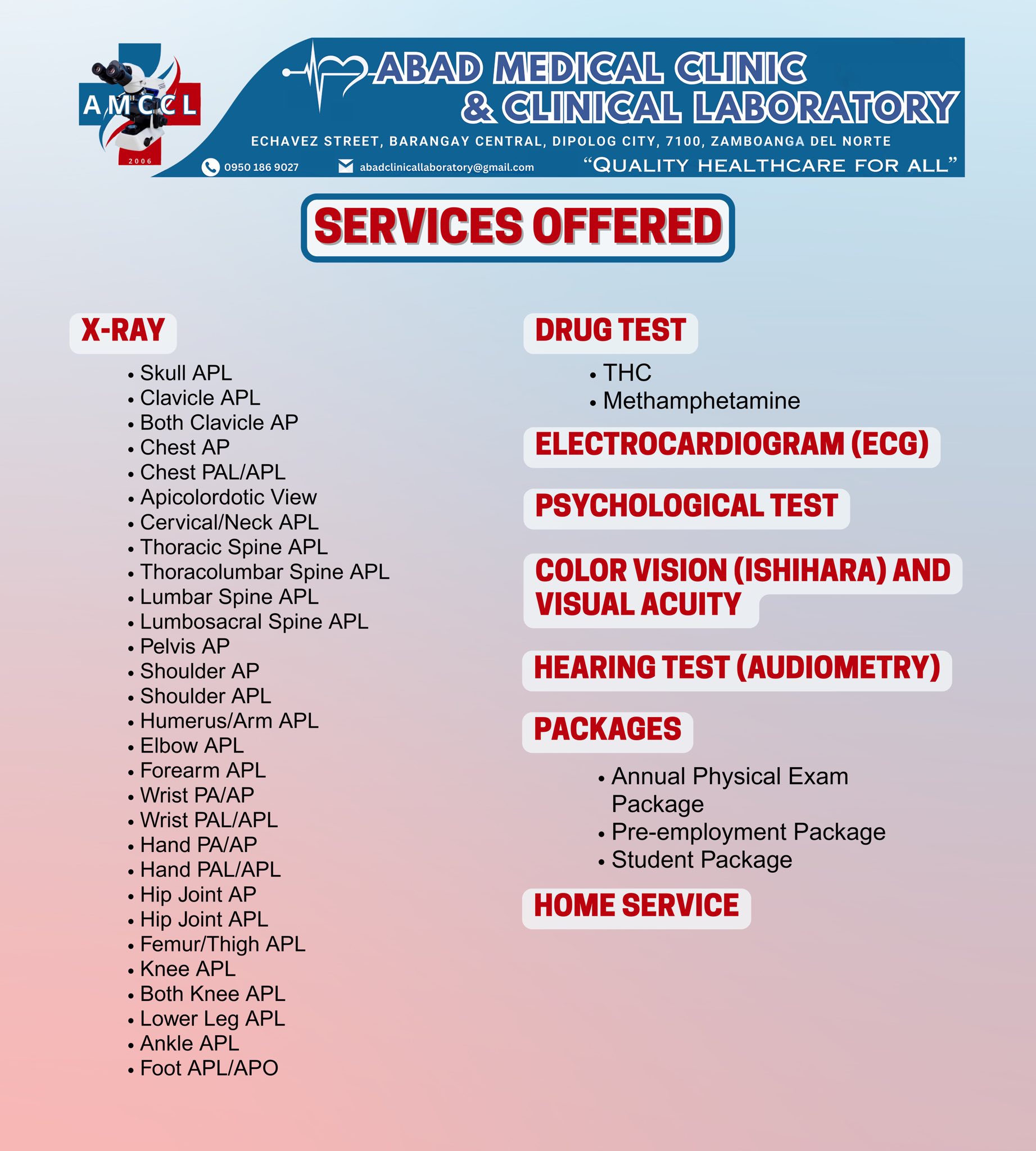 Abad Medical Clinic & Clinical Laboratory | Dipolog City