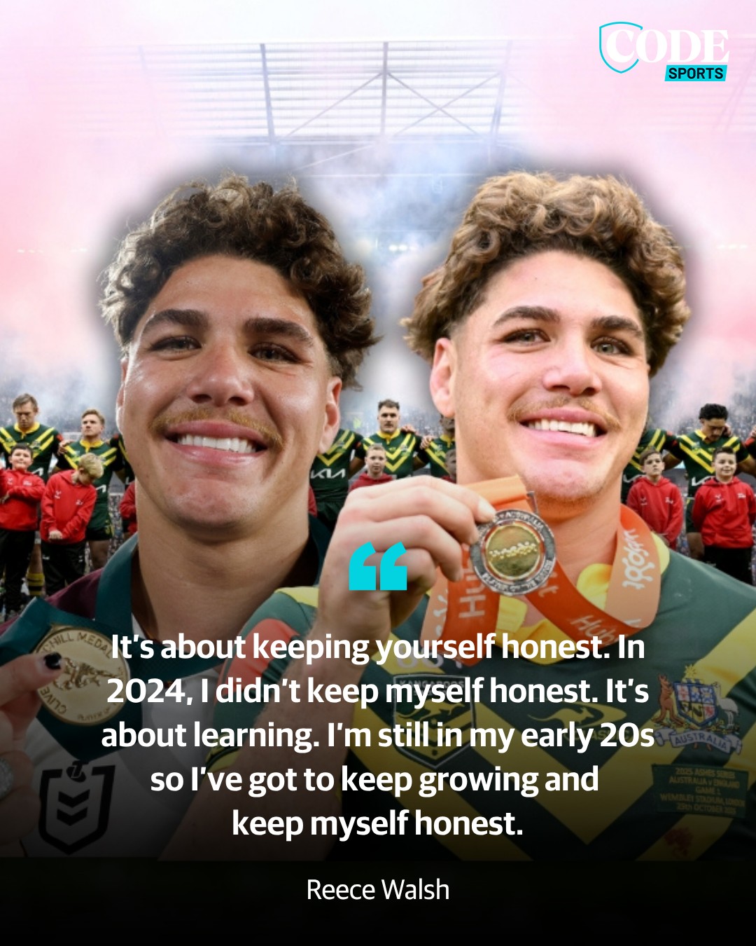 CODE - Reece Walsh knows his biggest challenge remains in the mirror ...