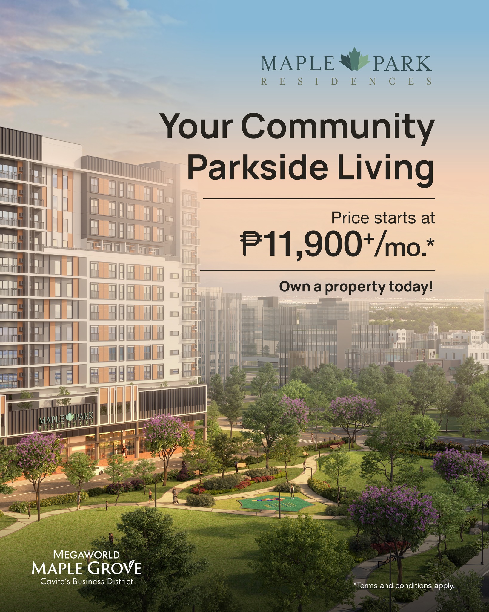 🌳 Parkside Living Awaits at Maple Park... - Megaworld Living | Facebook