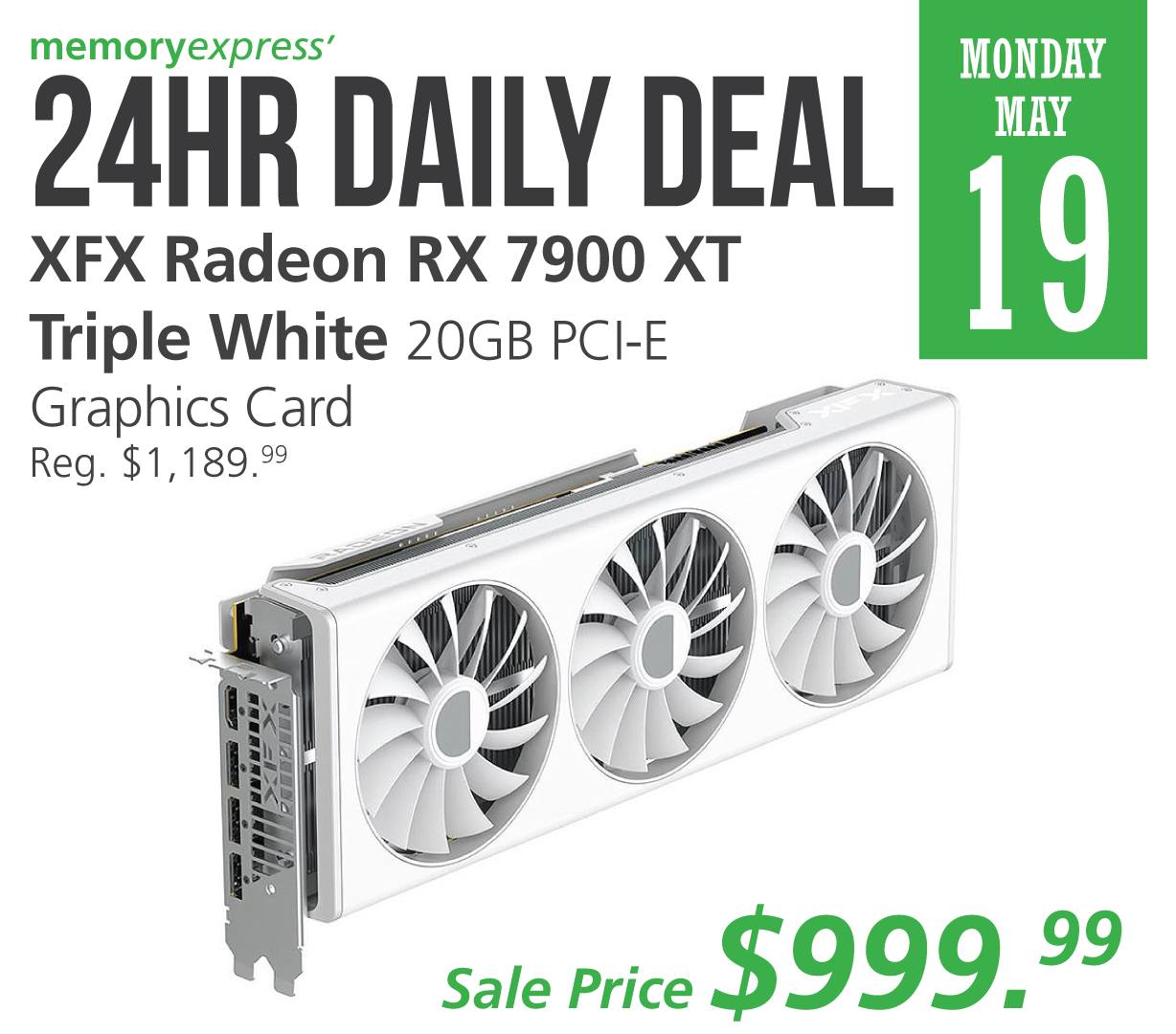 Memory - The XFX Radeon RX 7900 XT Triple White 20GB PCI-E 