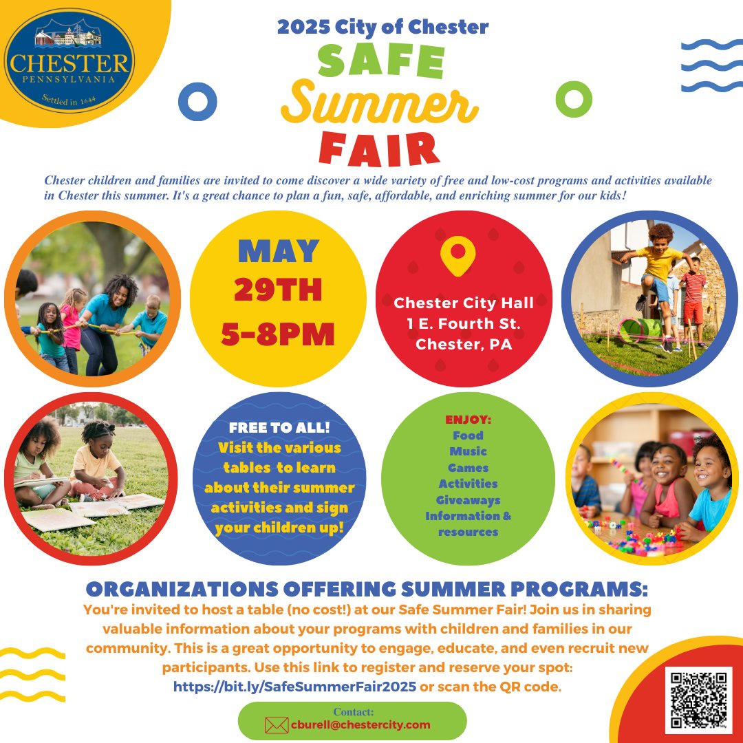 City - Calling All Chester Summer Program Providers! Join us at the ...