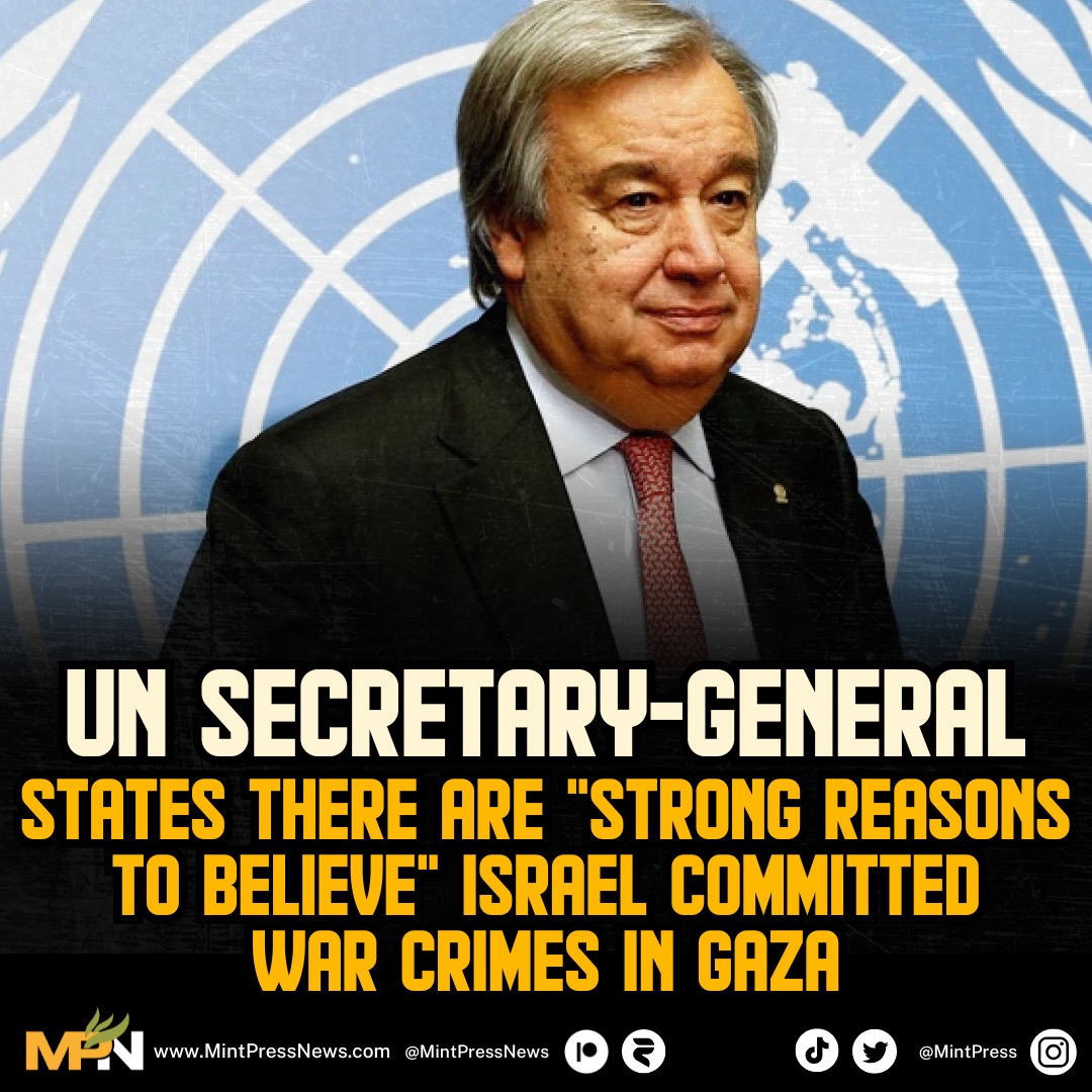 MintPress News - In a recent interview, Guterres stated... | Facebook