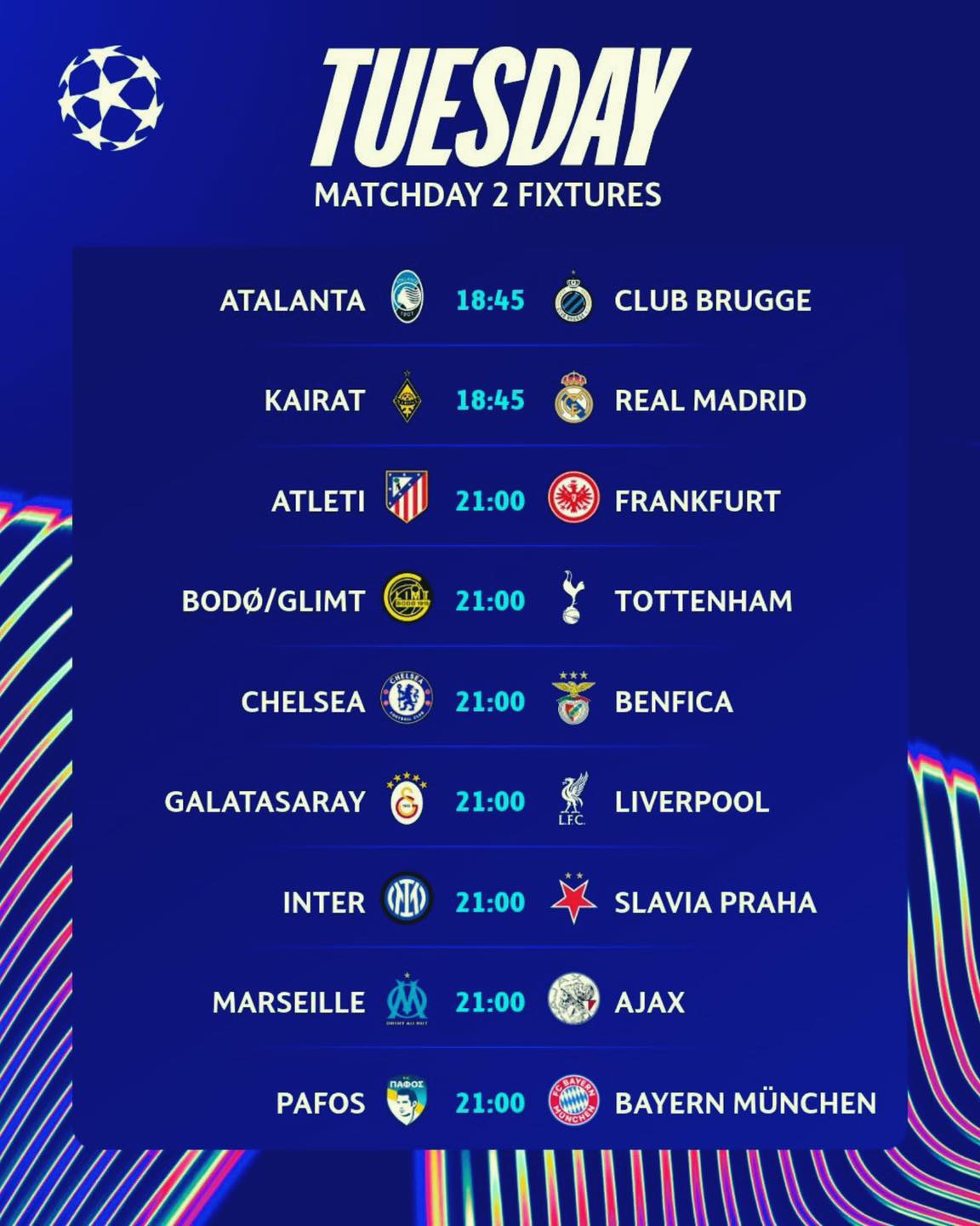 uefa champions league fixtures