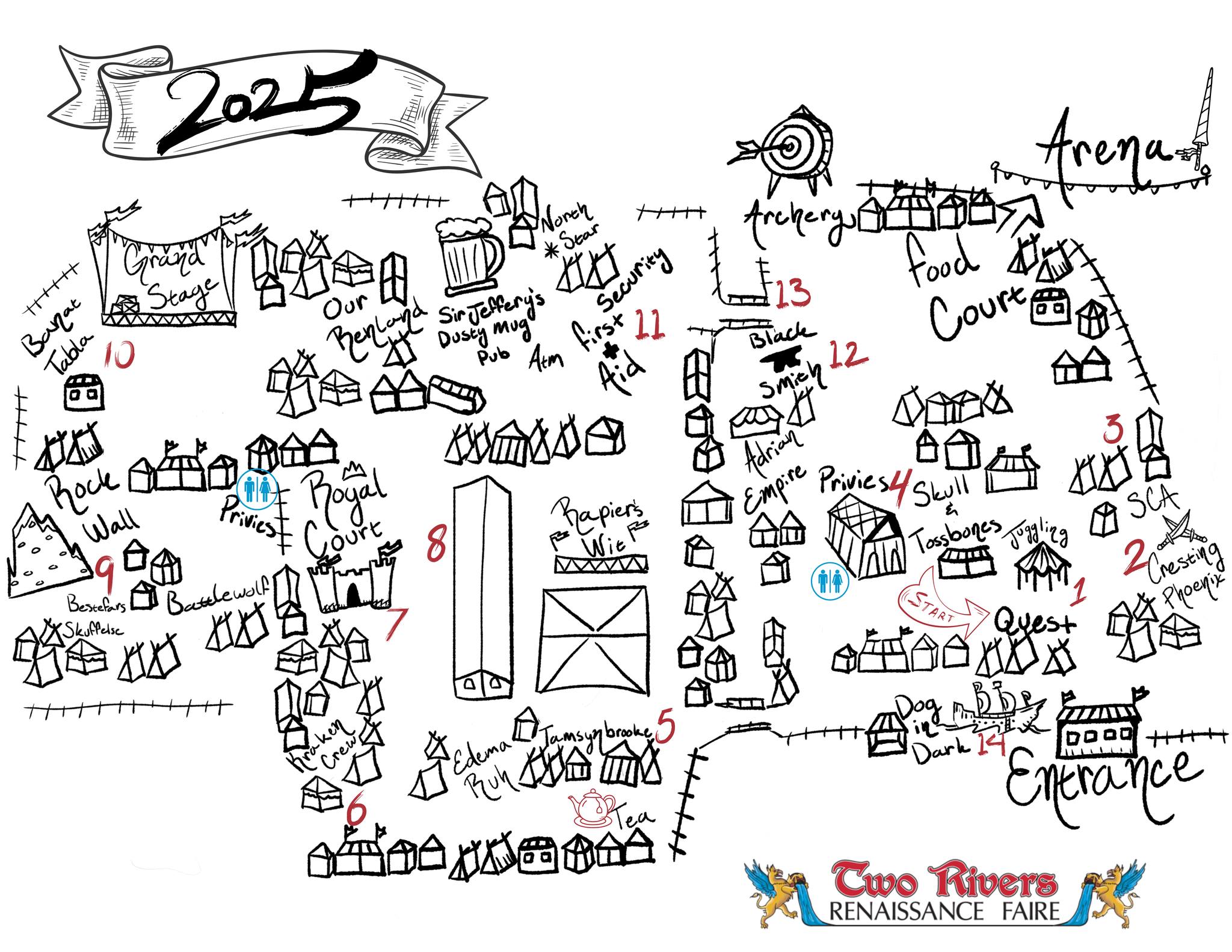 Two - 🗺️ Map of the Two Rivers Renaissance Faire 🏹 🎪 Step back in time ...