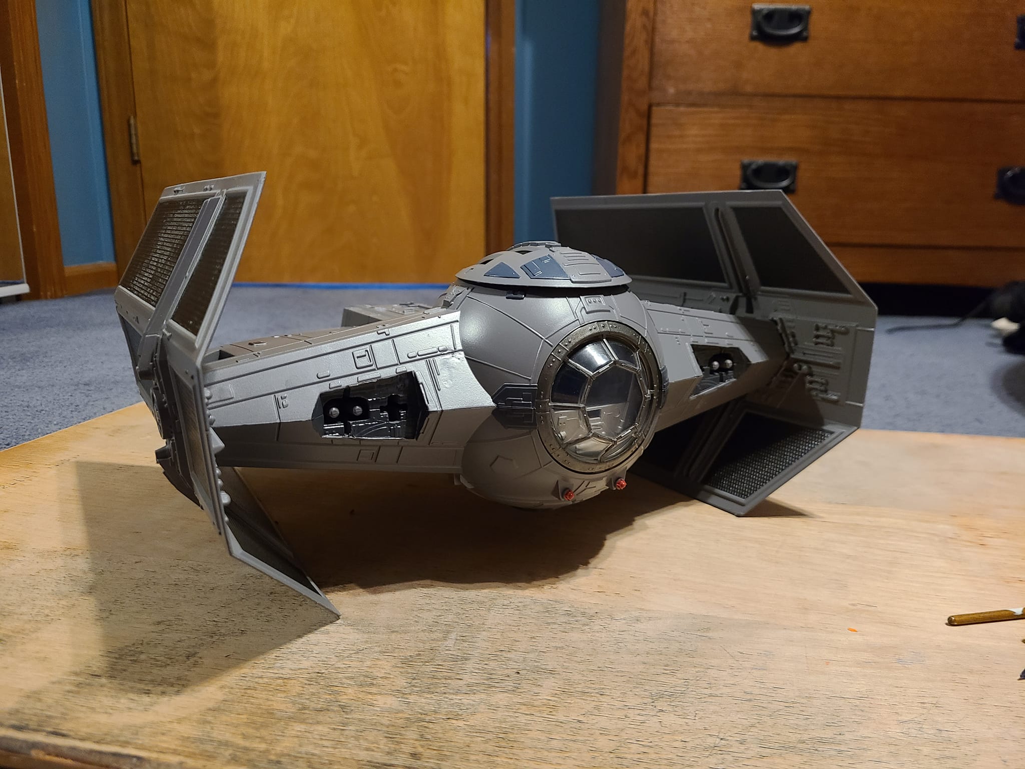 Tie advanced x1 with death star tiles
