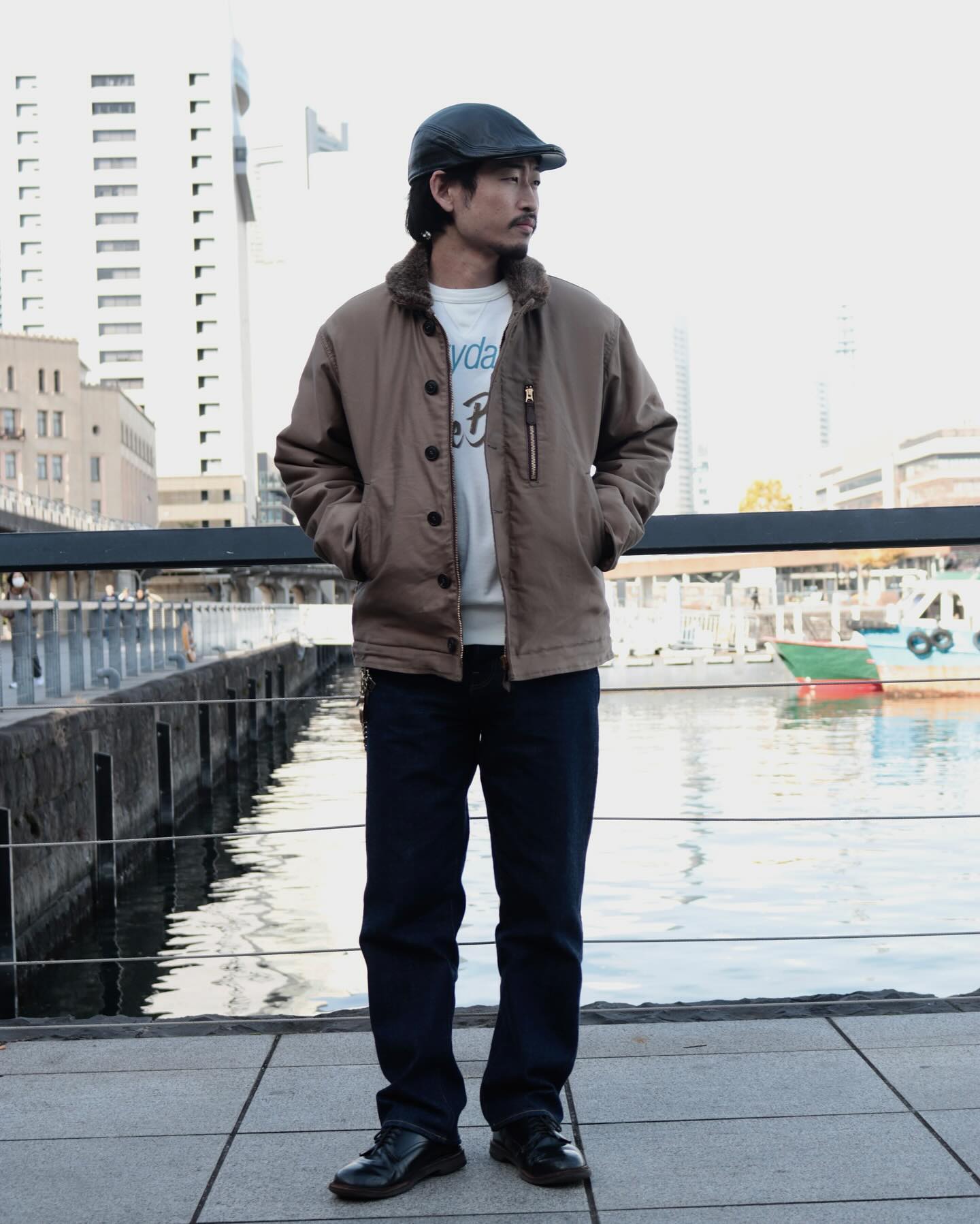 STYLING SAMPLE》 ⚫︎ライトジャーマンクロス デッキジャケット KHAKI 