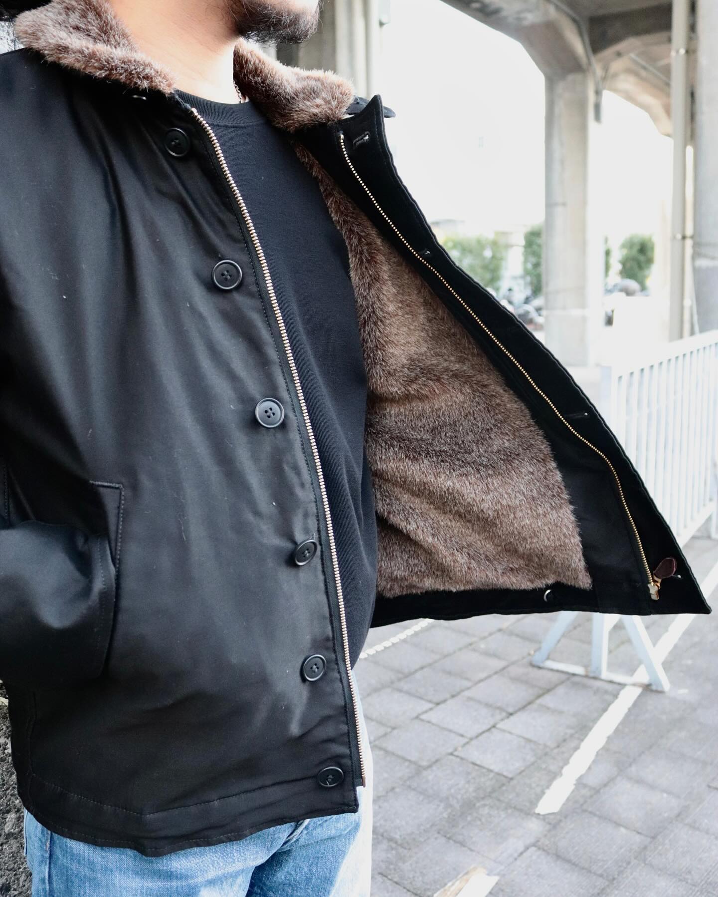 STYLING SAMPLE》 ⚫︎ライトジャーマンクロス デッキジャケット BLACK 