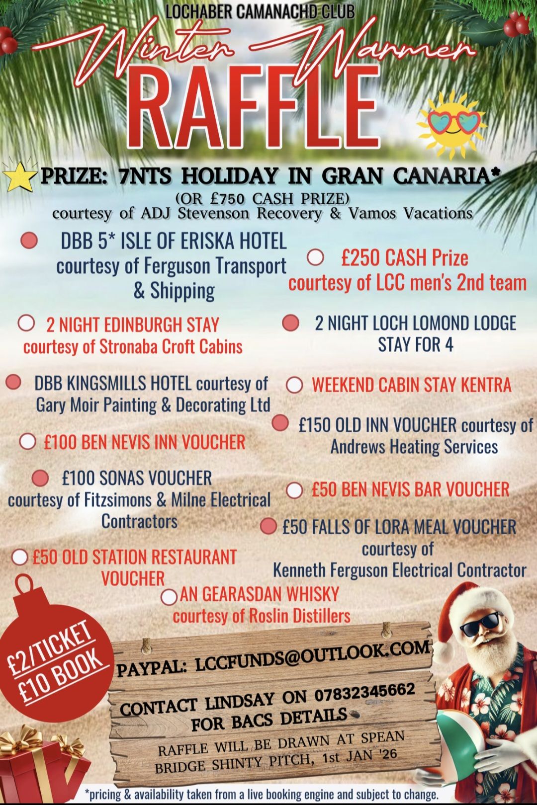Winter Warmer Raffle