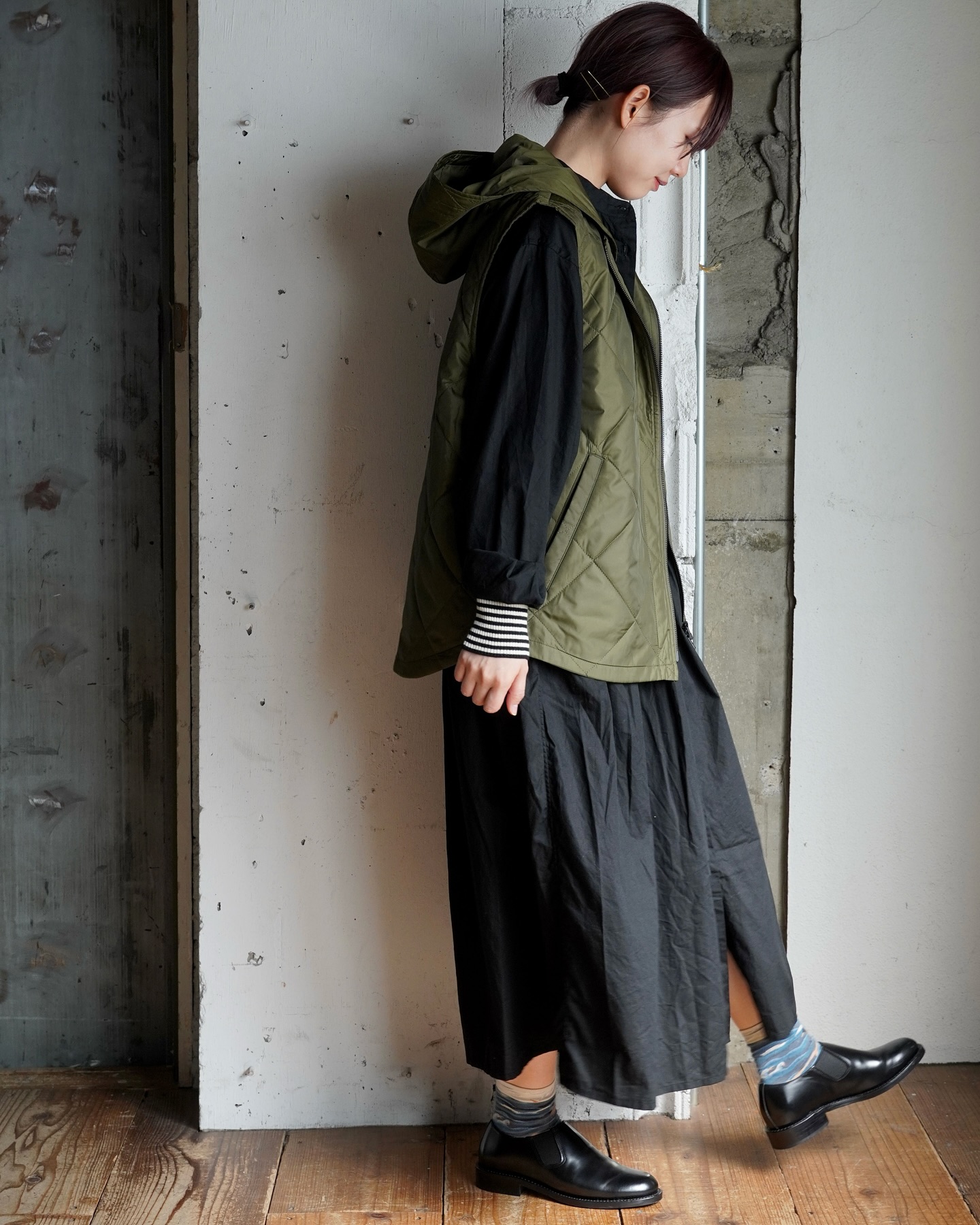 BRENA quilting hood vest 信頼のBRENAより届いたキルティングベスト 