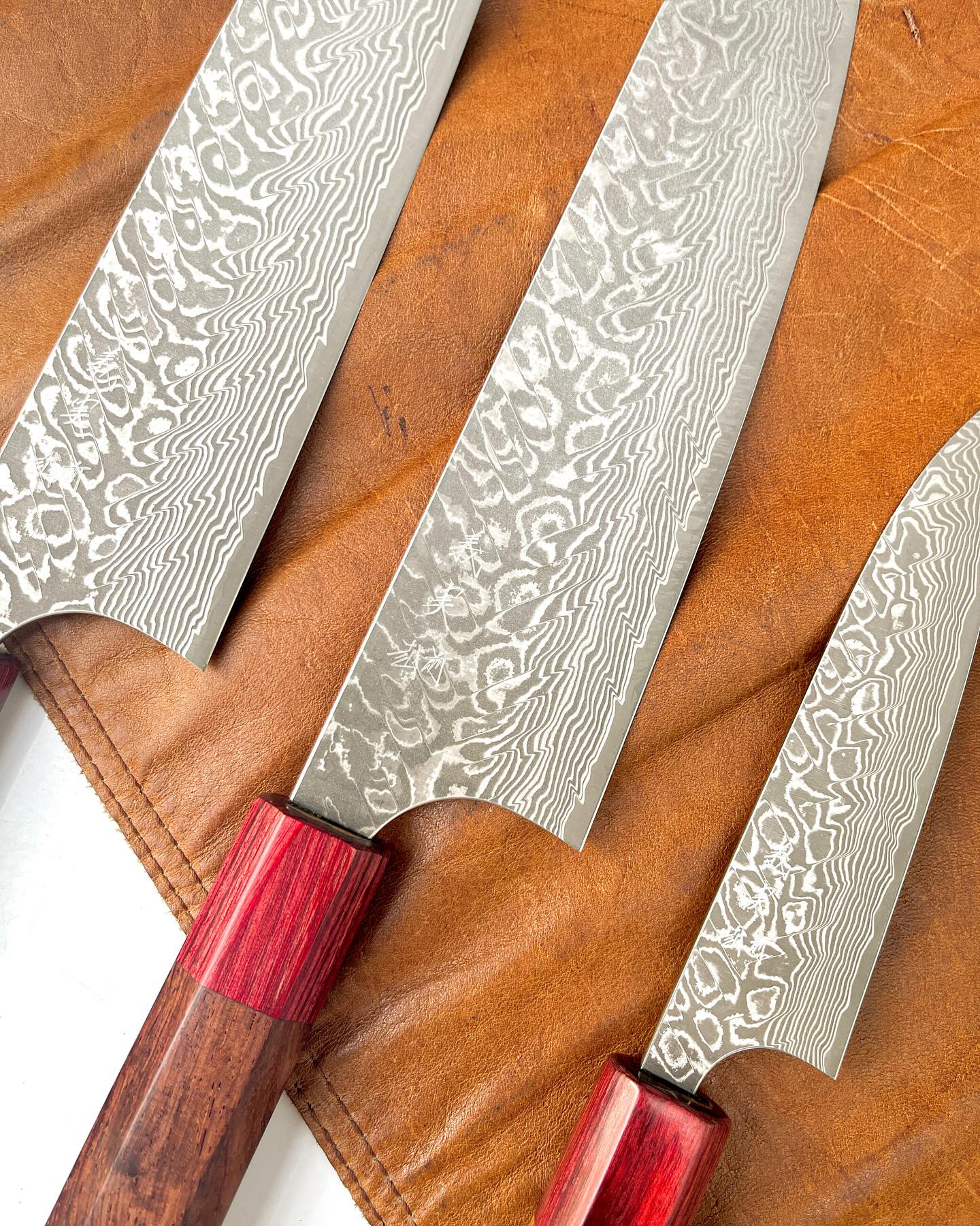 加藤義美 SG2 ダマスカス 黒 Petty120mm/Bunka/Gyuto210mm Yoshimi 