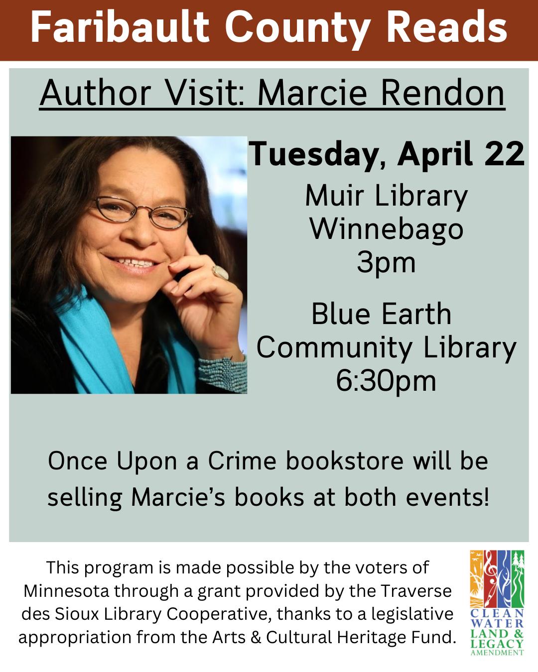 Faribault - One week until Marcie R. Rendon visits our libraries! She ...