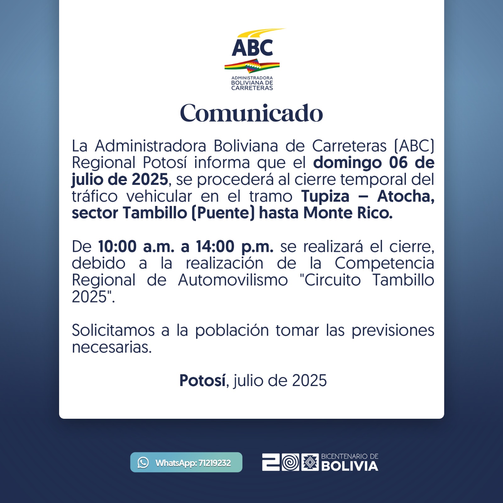 🔴[EN VIVO] La... - Administradora Boliviana de Carreteras | Facebook