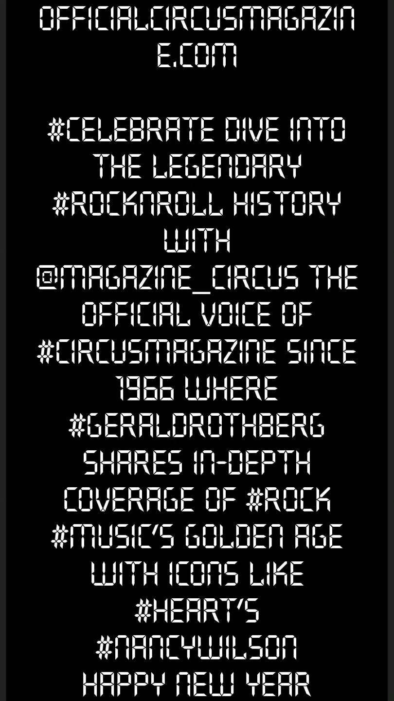 Circus Magazine Official Website - January 10 2019. Saluting # ...