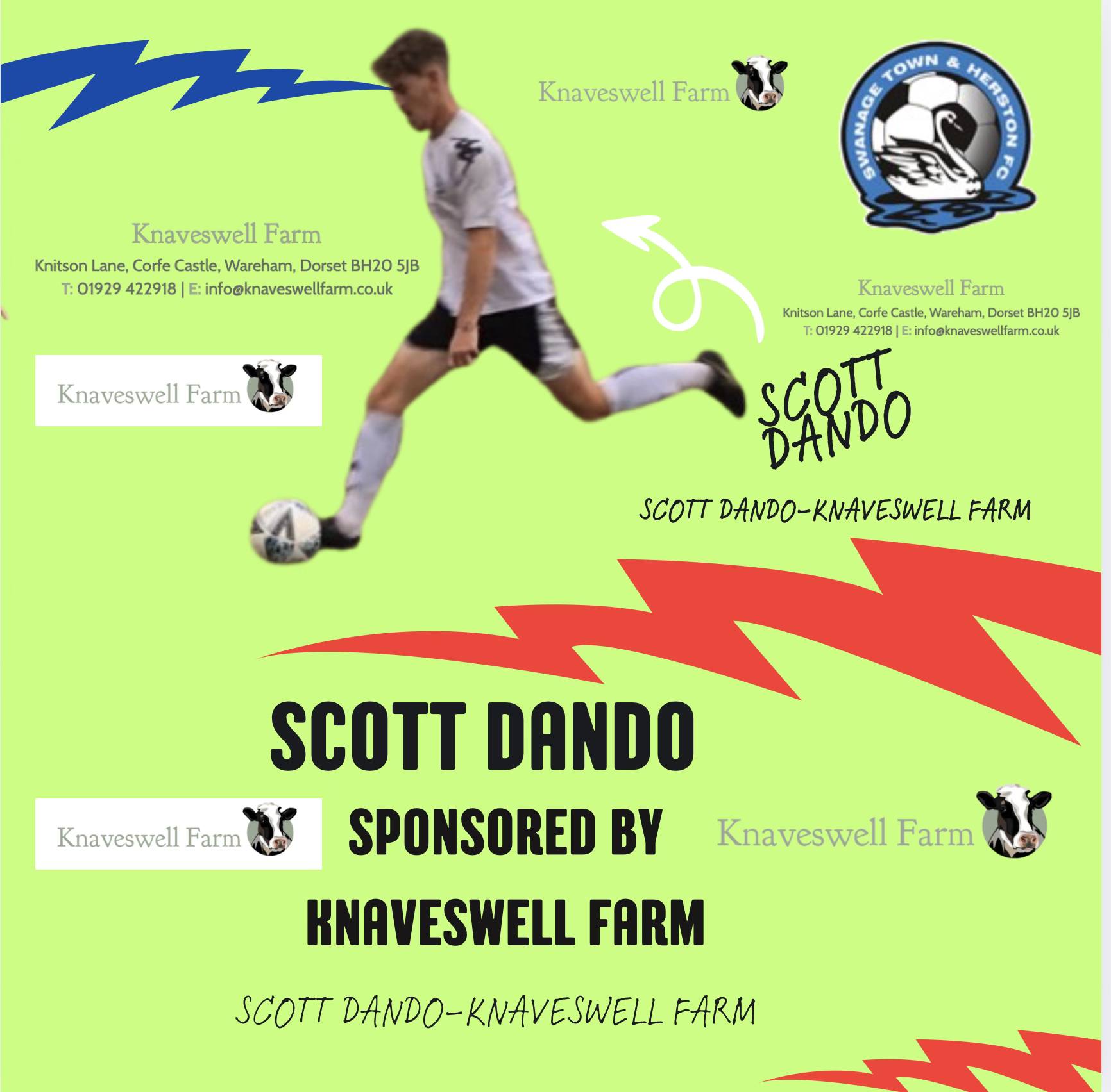 Swanage - Many thanks to KNAVESWELL FARM for sponsoring SCOTT DANDO for ...
