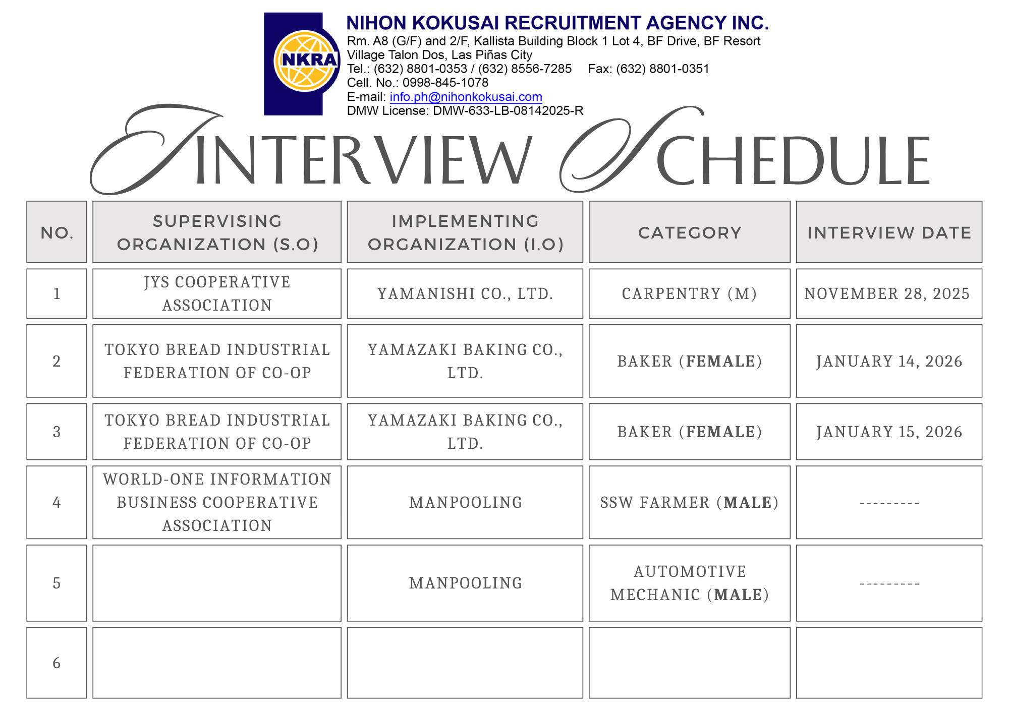 Nkra Lyn - 🦋 UPDATED AVAILABLE JOB ORDER. BOUND TO JAPAN 🦋... | Facebook