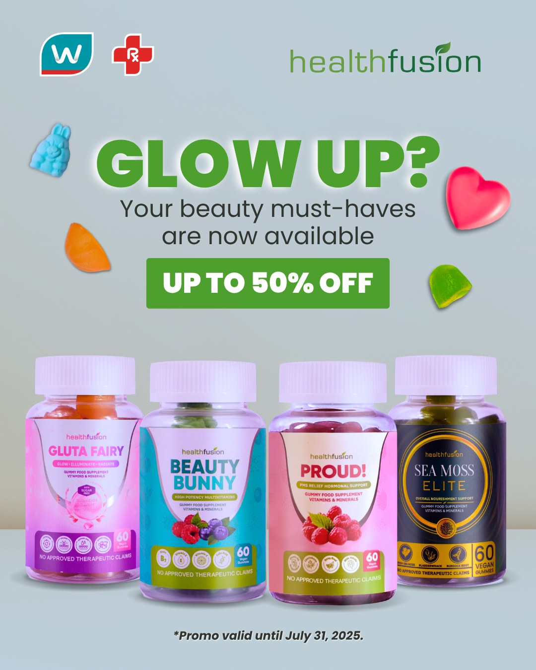 Glow deeper. Slay harder. Feel stronger—daily. From whole-body wellness to cycle care and beauty boosts, Health Fusion gummies have you covered. ✓ Sea Moss – 92 minerals to power your gut, skin