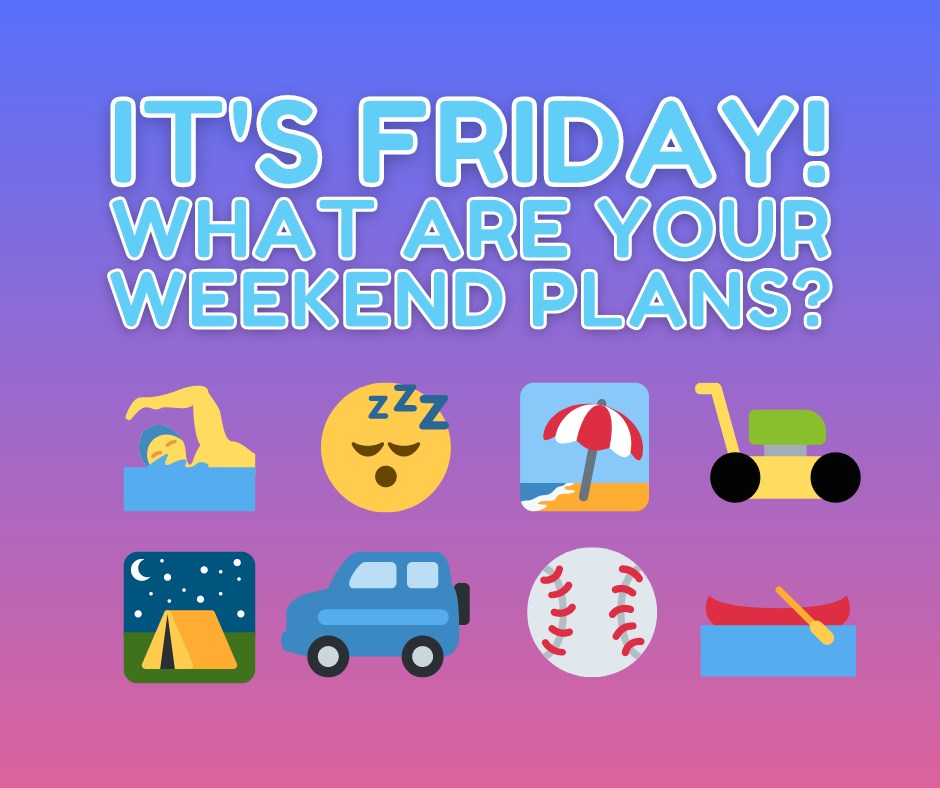 All - Comment with just an emoji to describe your weekend plans. | Facebook