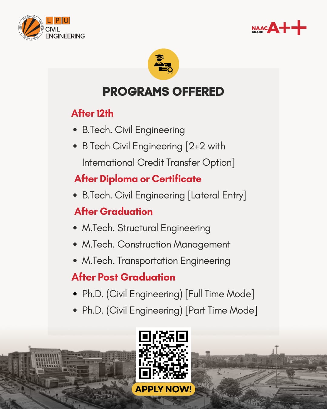 🌟 Admissions Now Open at... - LPU School of Civil Engineering | Facebook