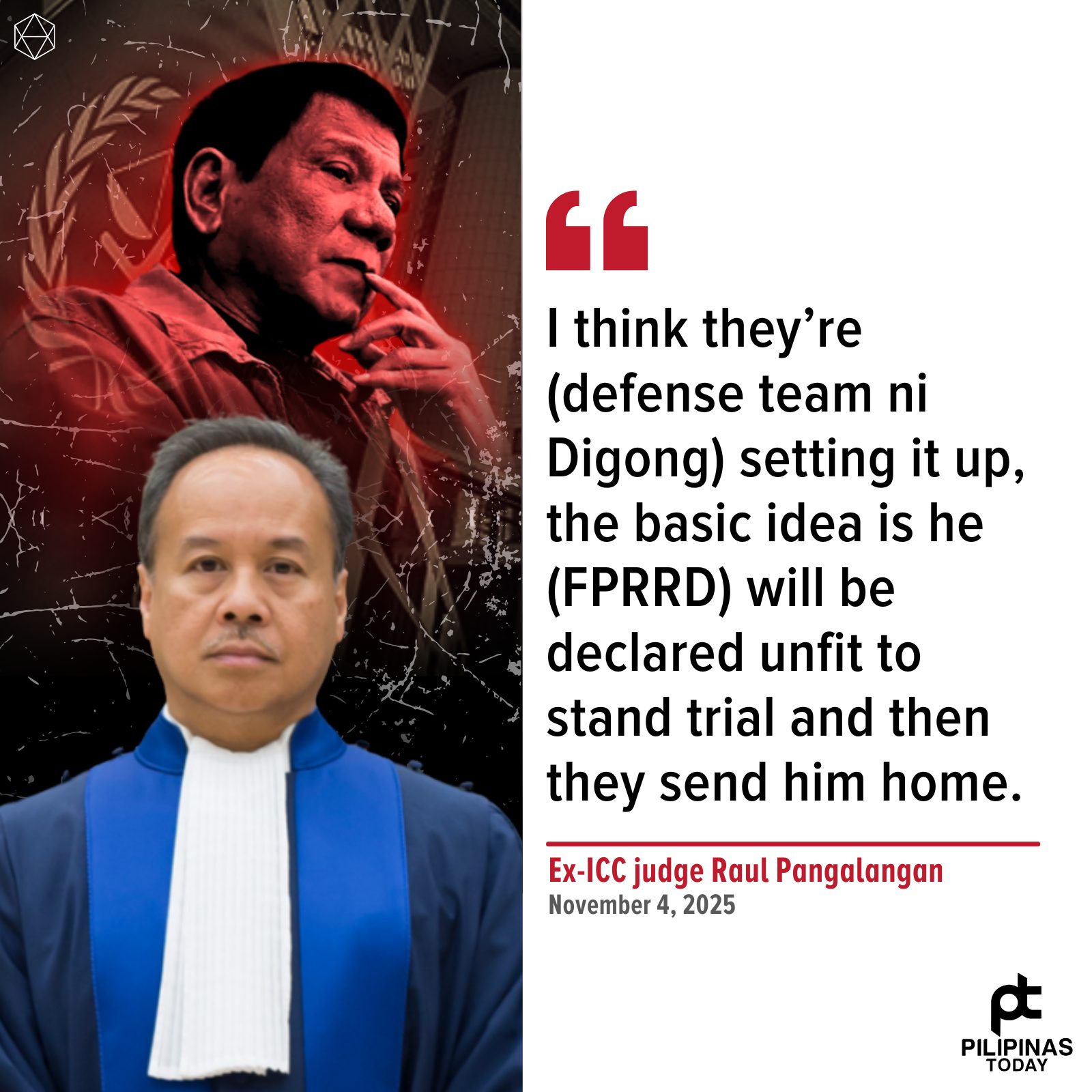 Pilipinas - Inihayag ni retired International Criminal Court (ICC ...