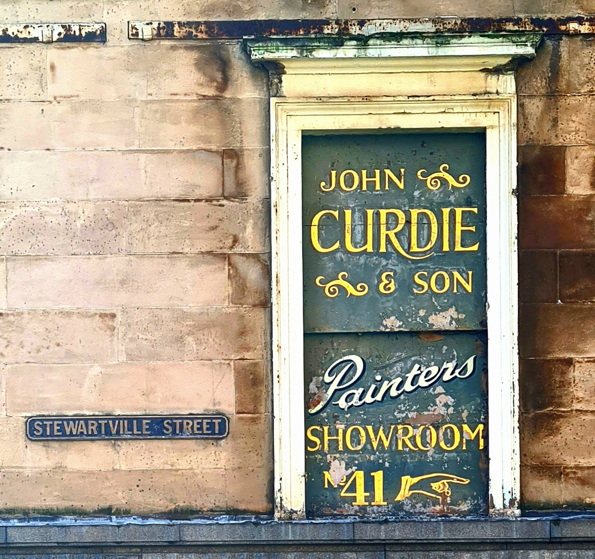 This - Ghost sign in the Partick area of Glasgow. John Curdie and Son ...