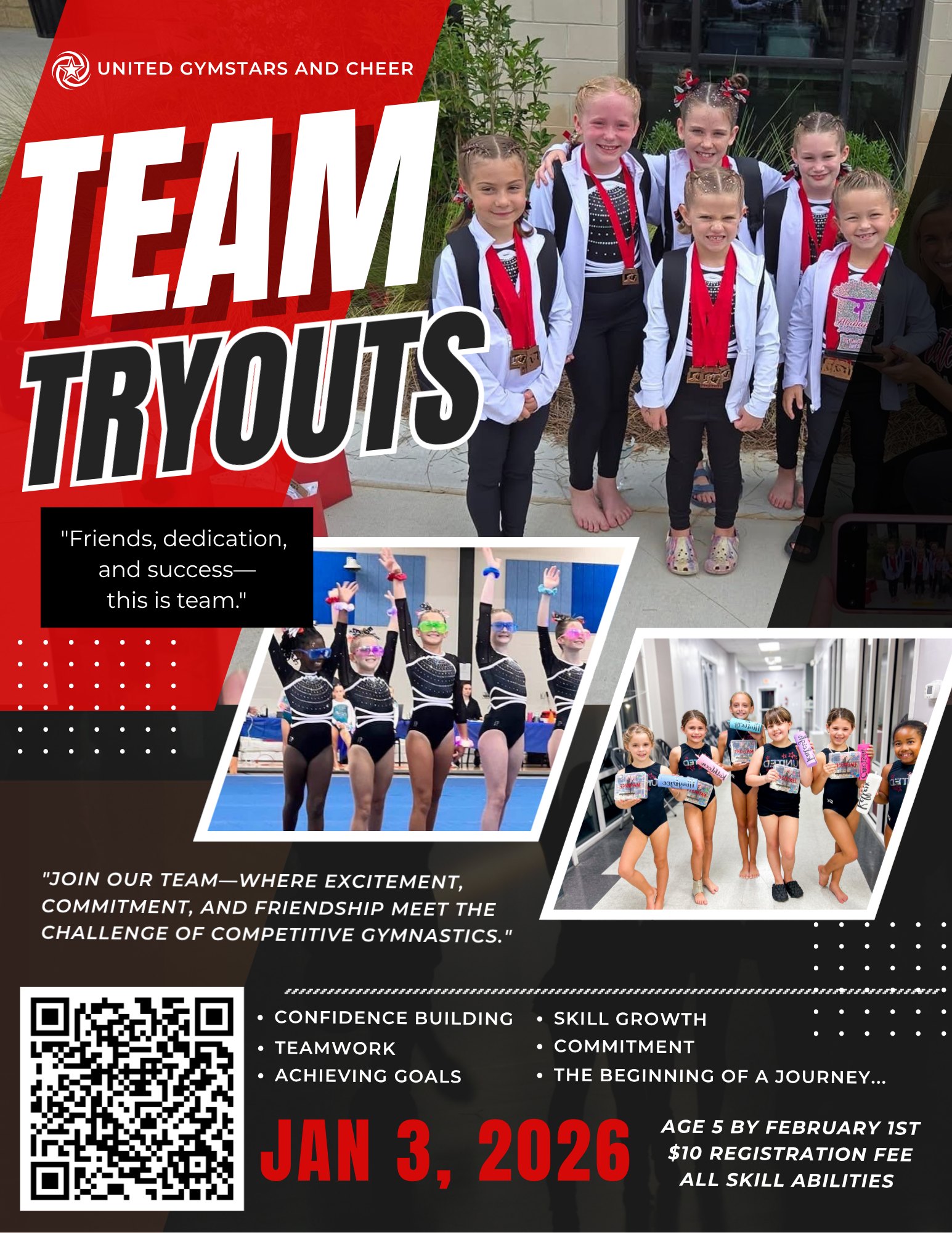 United - 🤸‍♀️ Team Tryouts – January 3, 2026 🤸‍♂️ We’re excited to ...