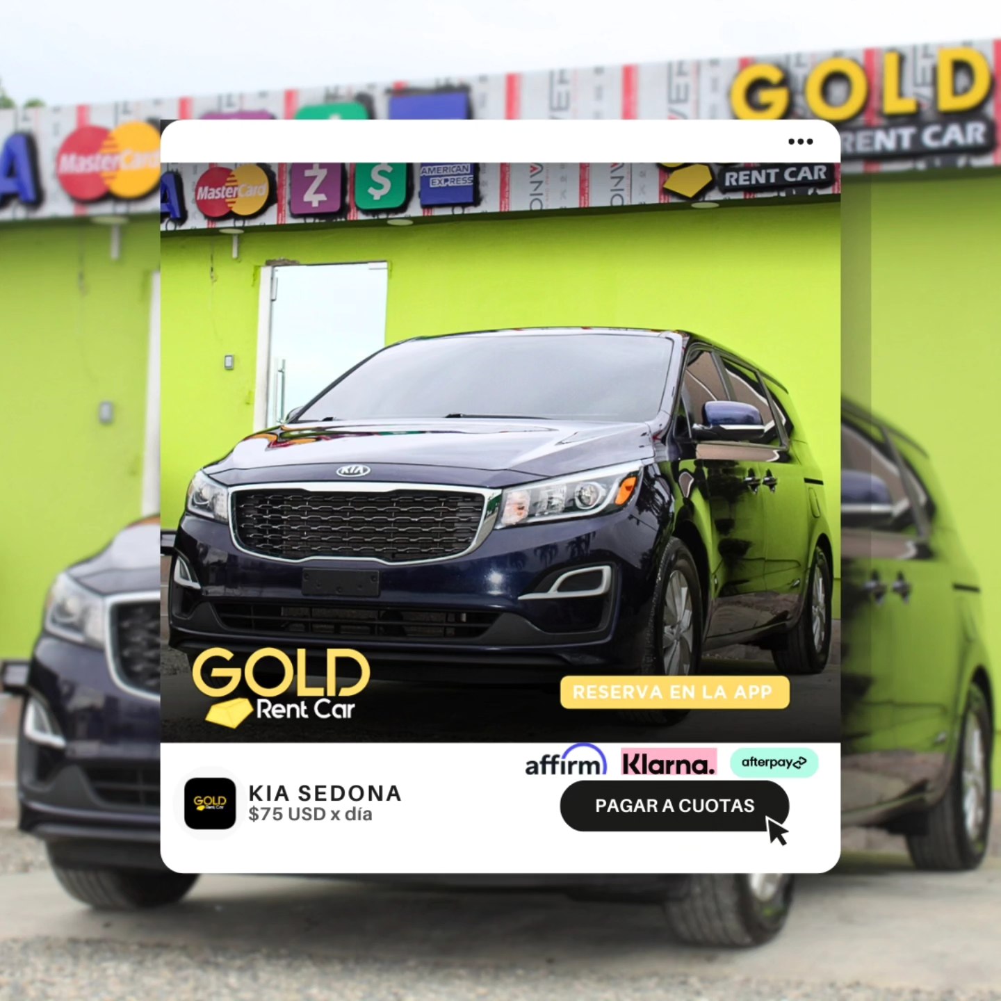 Gold Rent Car - KIA SEDONA 👨‍👩‍👦 DISPONIBLE EN NUESTRA... | Facebook