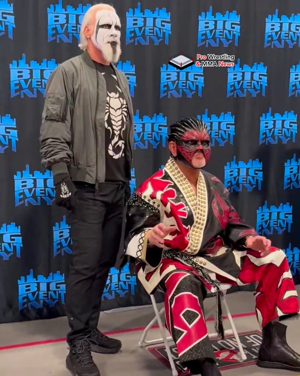 Goldberg and Sting at Big Event NY today.
