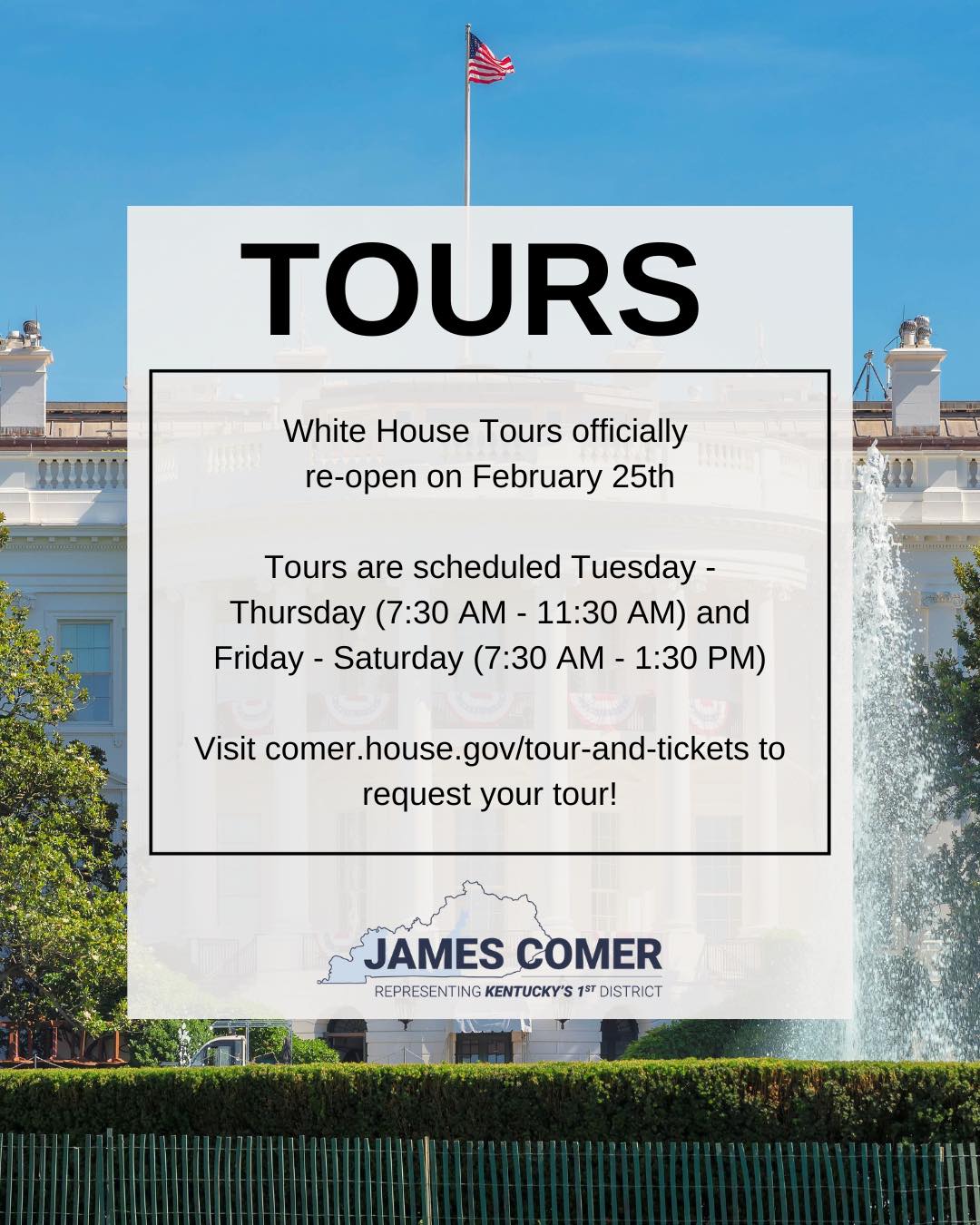 White House public tours (advance congressional/embassy request) photo 1