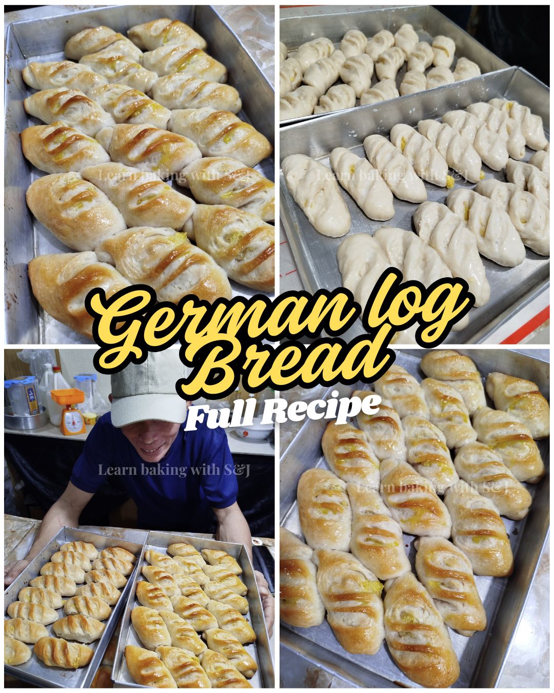 📌 GERMAN LOG BREAD FULL RECIPE... - Learn Baking with S&J | Facebook