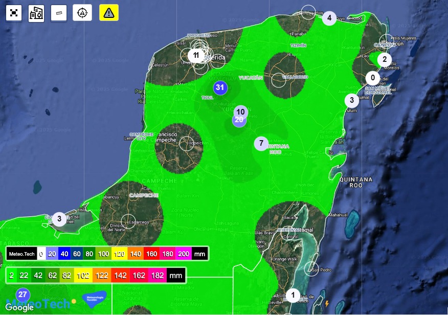 Meteorología - 🌧️ En las últimas 24 hrs, las lluvias más fuertes ...