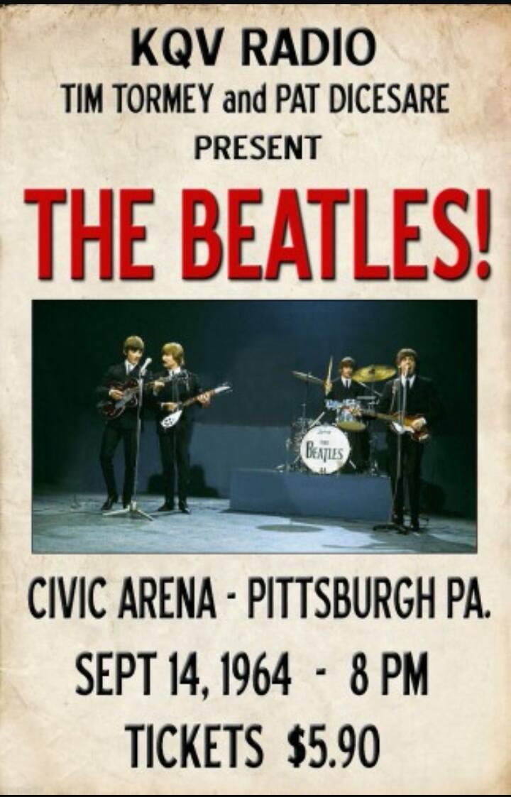 Concert poster promoting the upcoming appearance of 