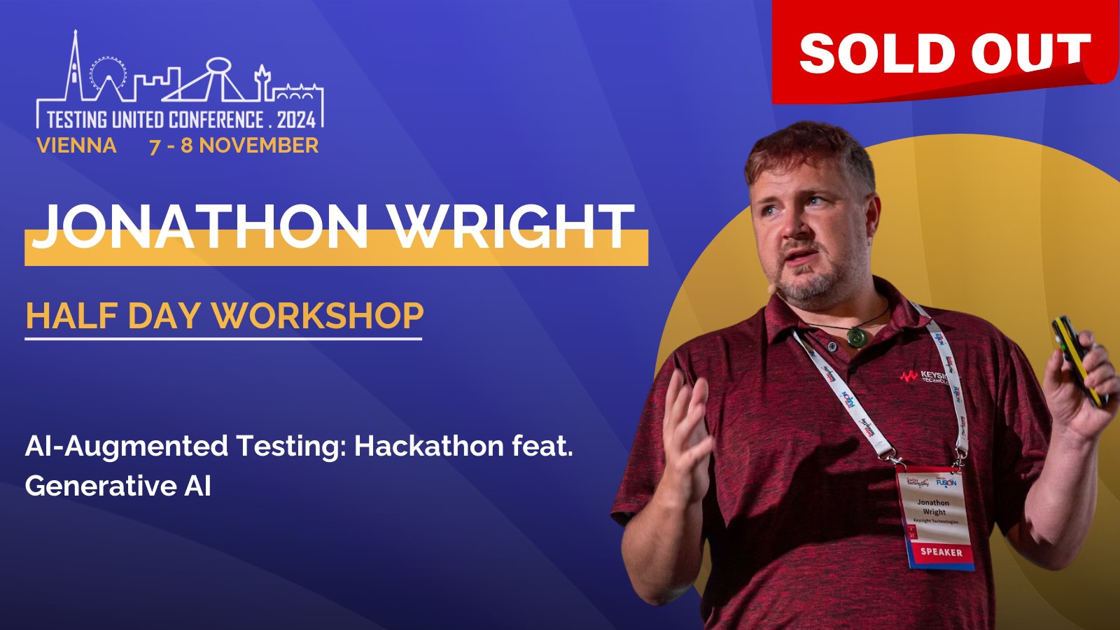 Testing - We are thrilled to announce that the workshop with Jonathon ...