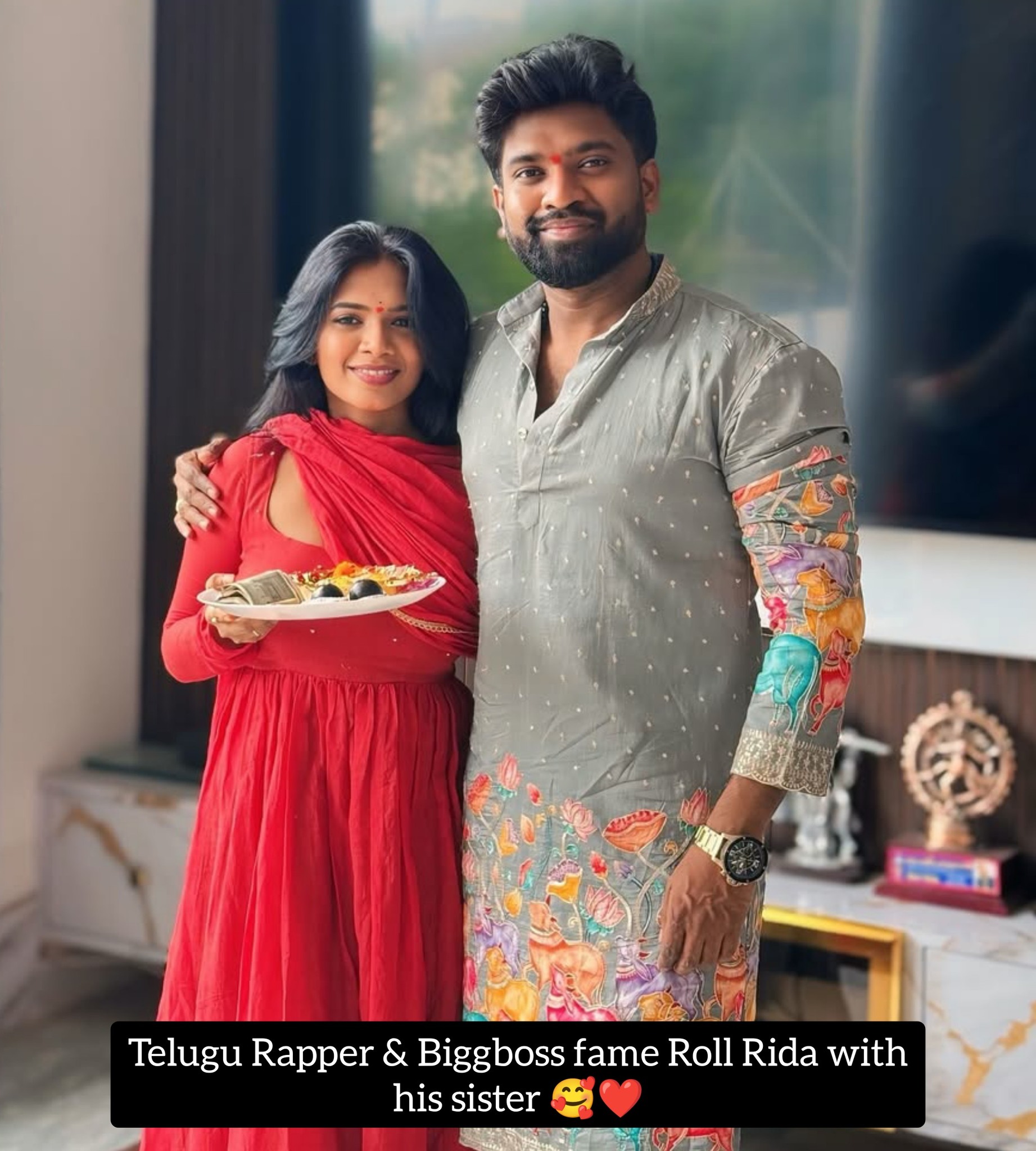 Star - Telugu Rapper & Biggboss fame Roll Rida with his sister 🥰 ️ # ...