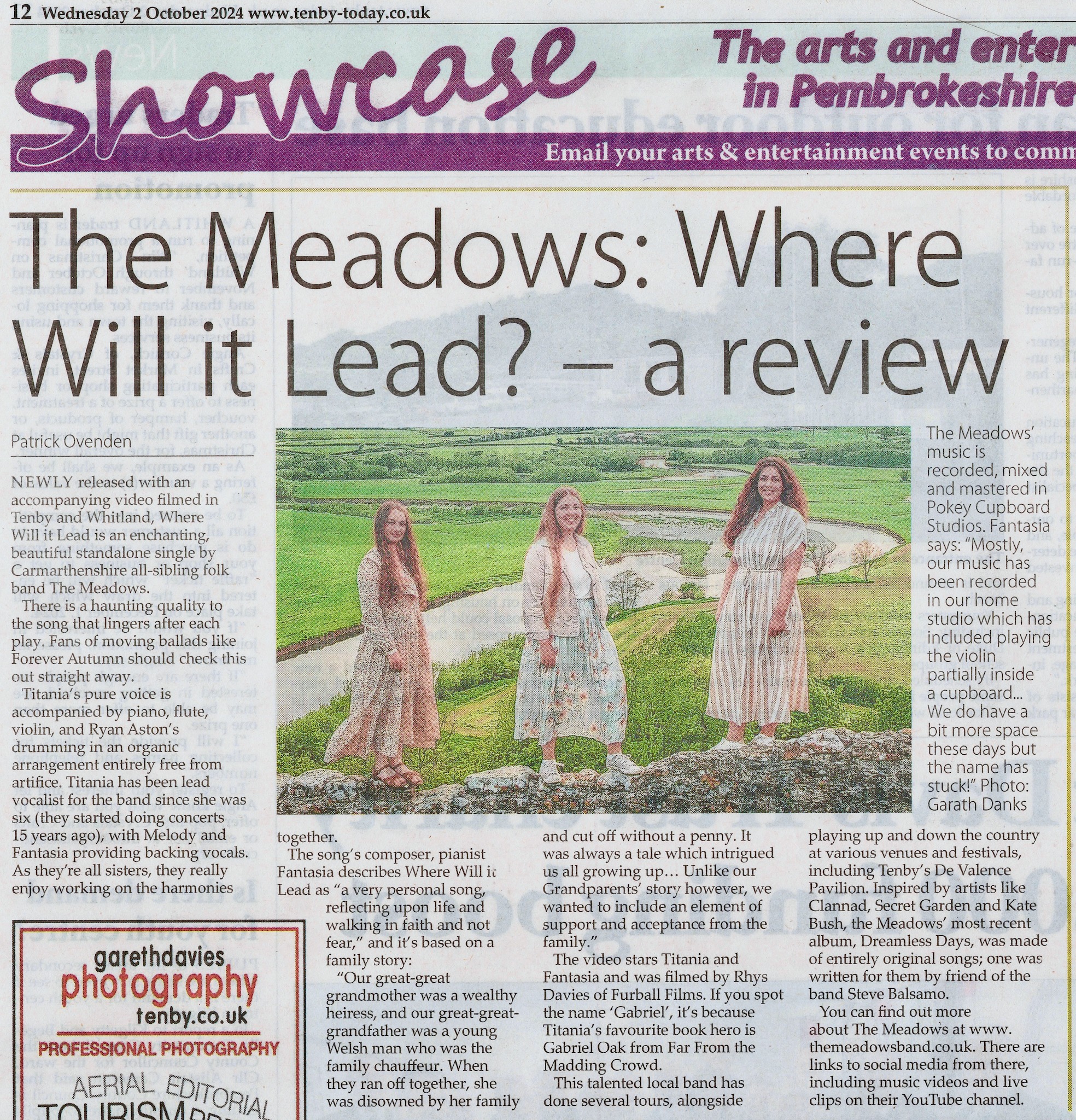 The Meadows - Huge thanks to Patrick Ovenden of the Tenby Observer for ...