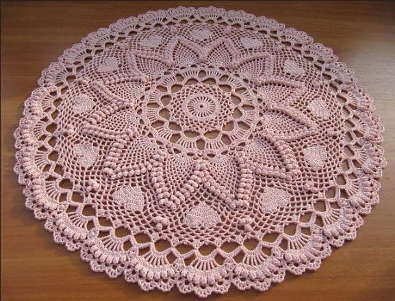 Crochet Share | Crochet Round, rug with popcorn stitch | Facebook