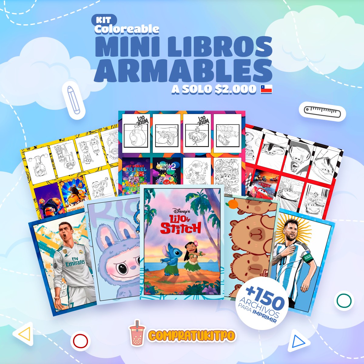 Compra - ️ ¡Lleva nuestro increíble Kit Coloreable Mini libros armables ...