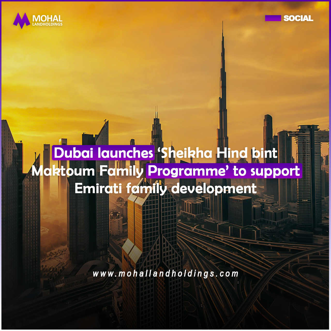 Mohal - Dubai launches ‘Sheikha Hind bint Maktoum Family Programme’ to ...