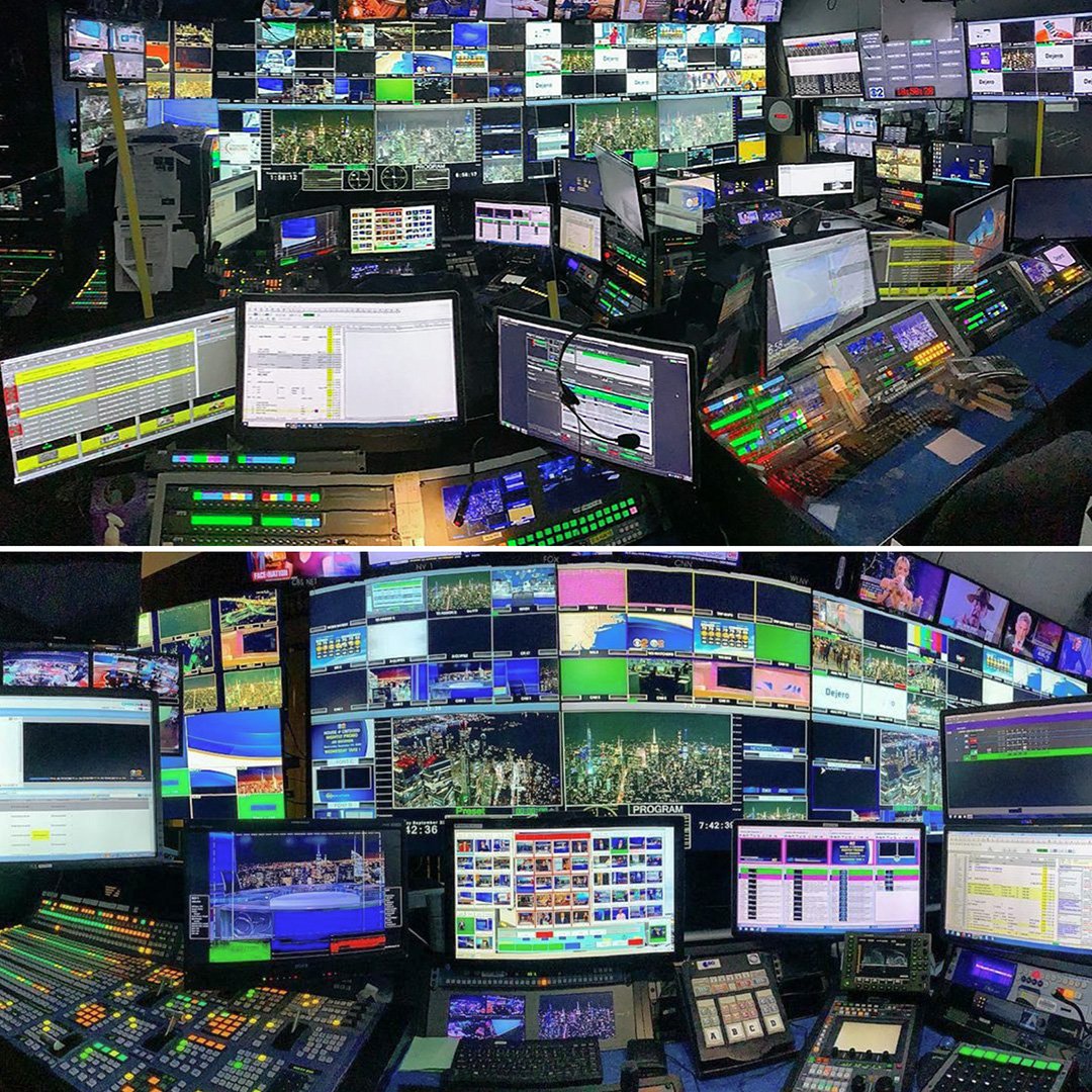 Hollywood Box - 📺 Control room views at CBS New York...