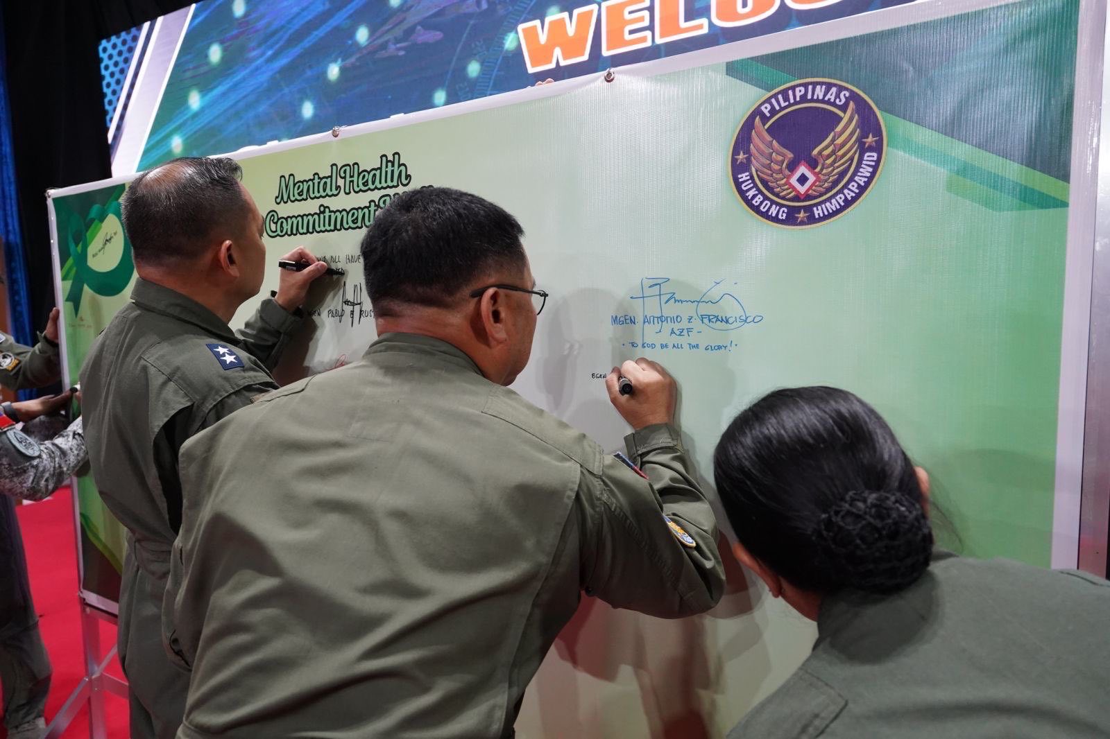 Philippine - PAF Senior Officers sign the Mental Health Commitment Wall ...