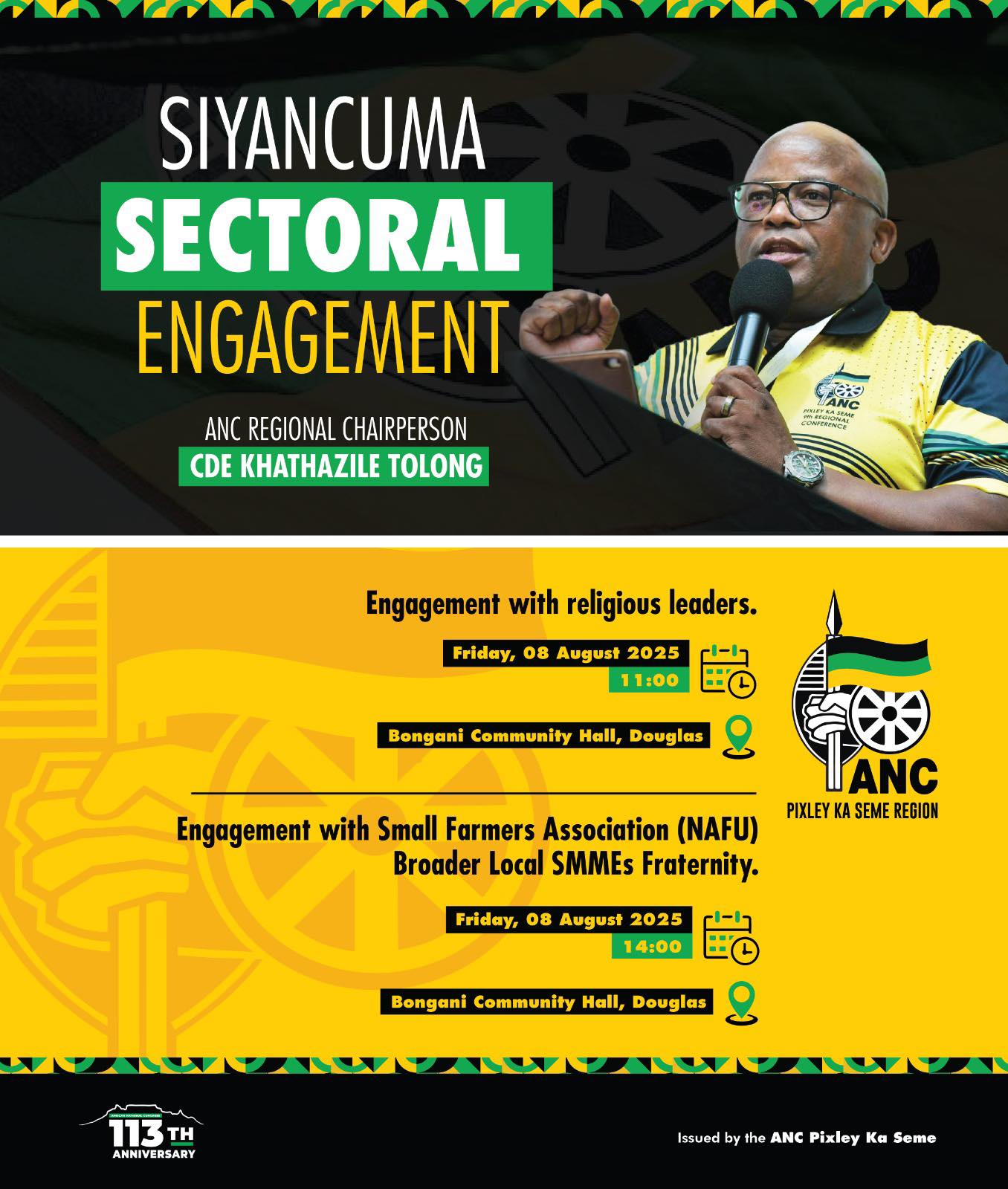 ANC Pixley ka Seme Region... - ANC Pixley ka Seme Region