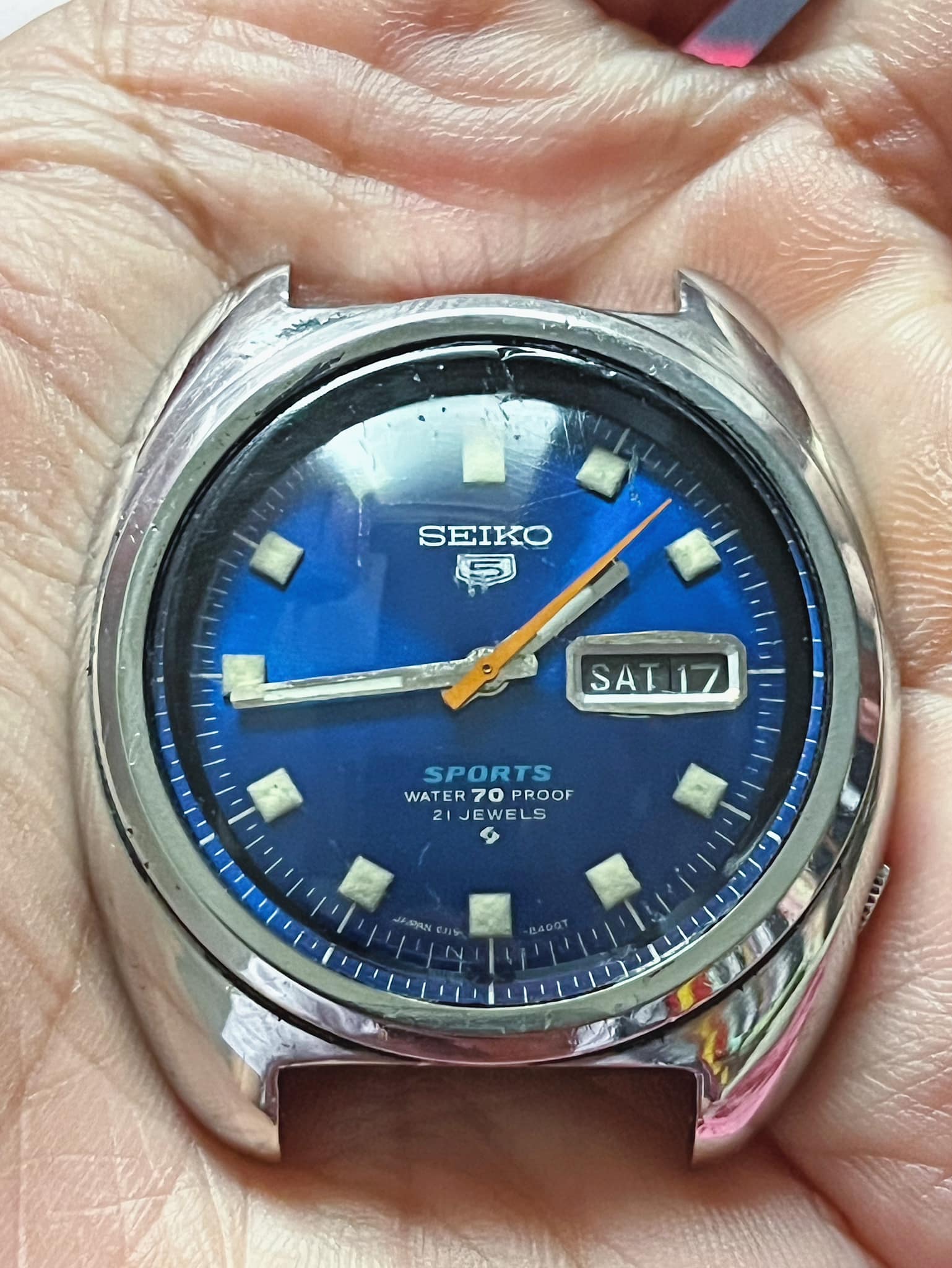 SEIKO 5 SPORT - 1969 (Suwa Seiko) CAL 6119-8310 blue dial