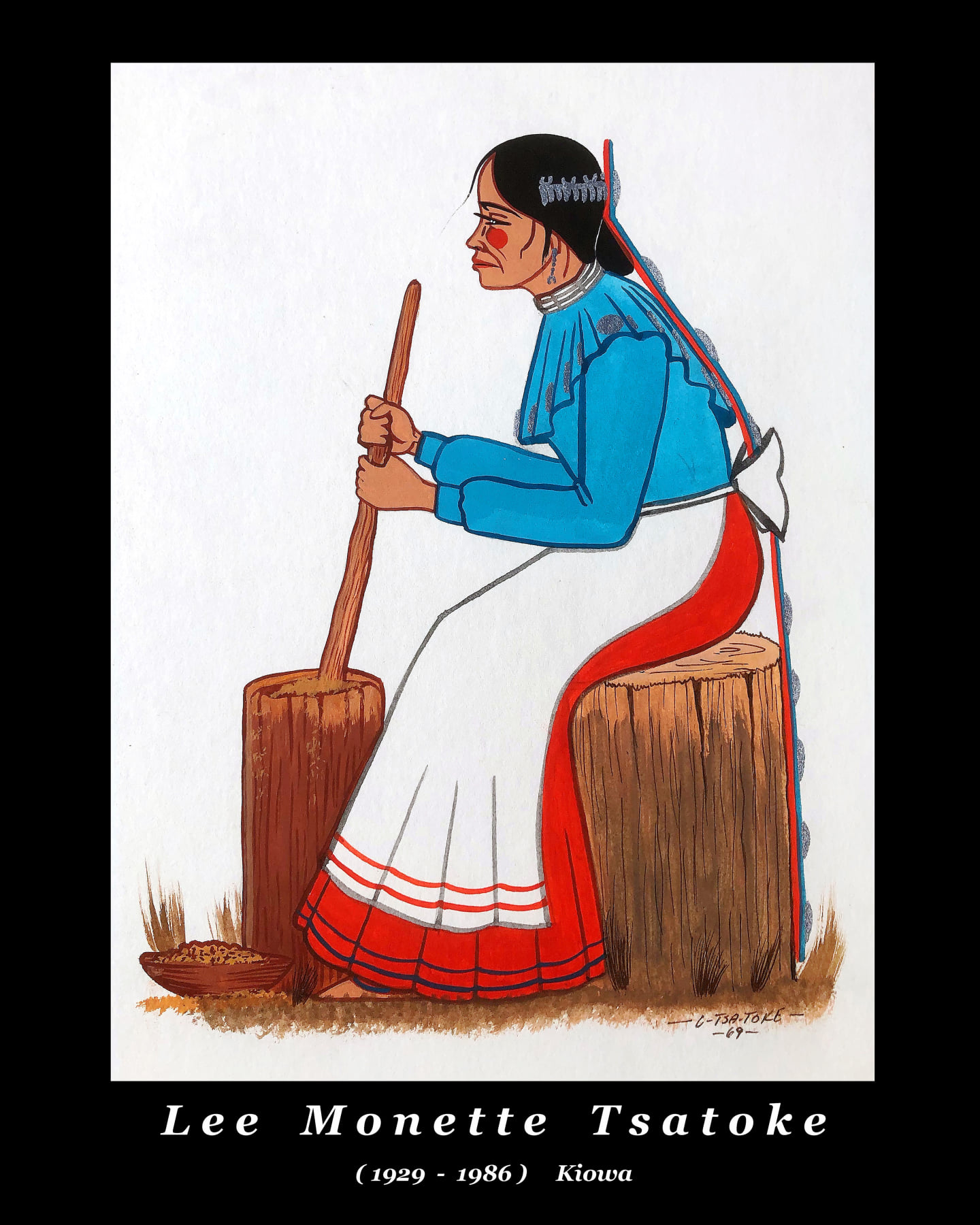 American Indian Fine Arts - This untitled 1969 piece by Kiowa artist ...