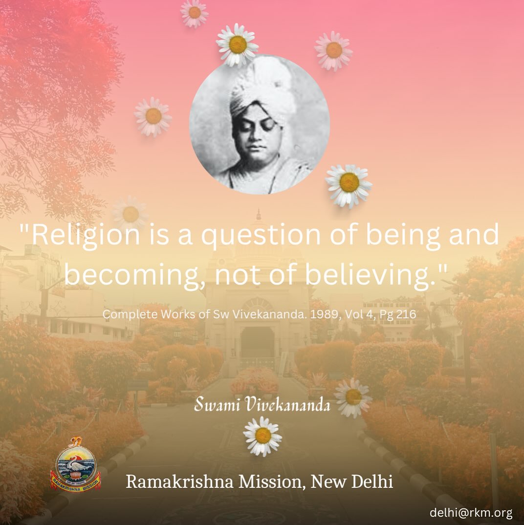 Ramakrishna Mission New Delhi - If you are keen on realising God repeat ...