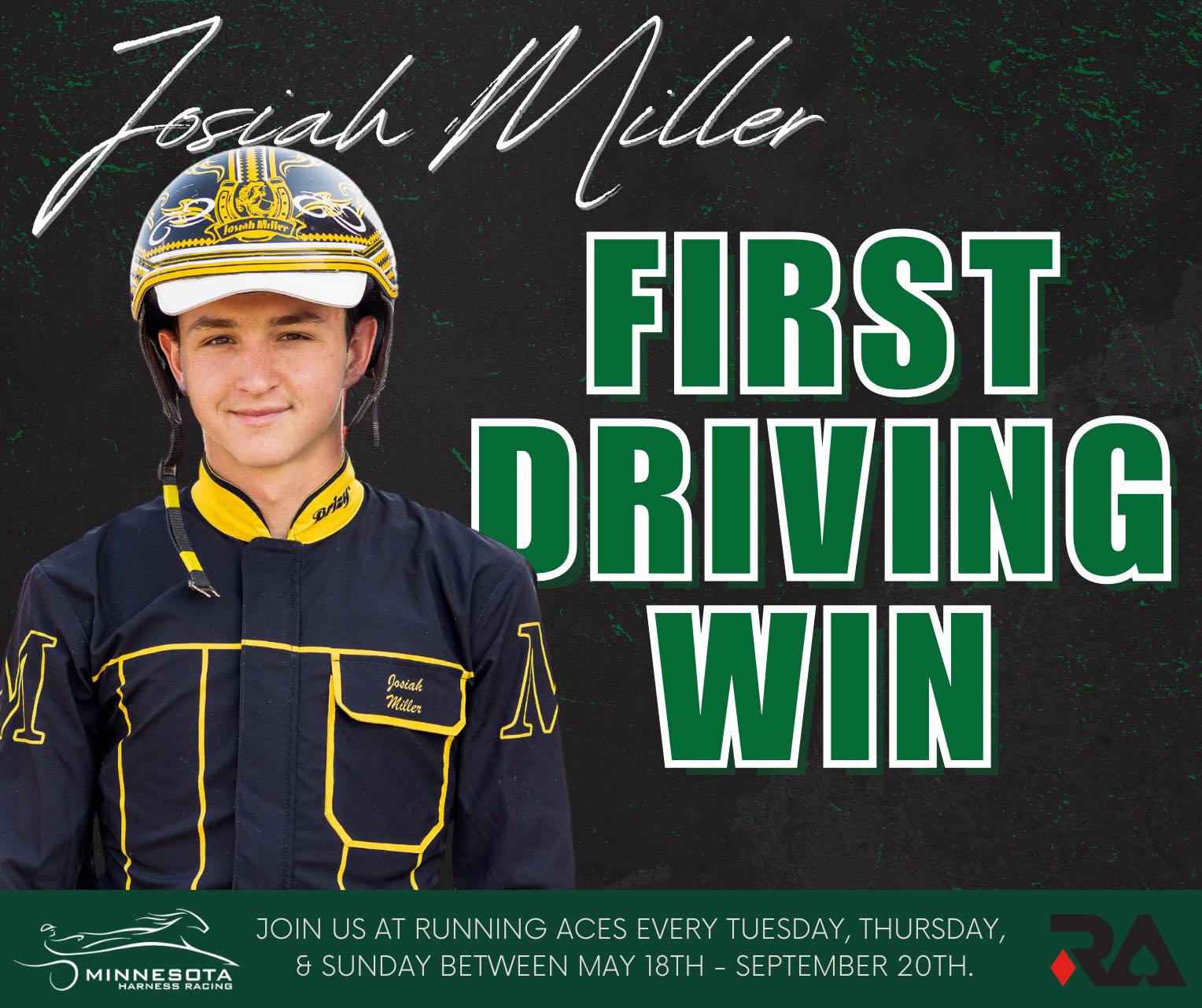 Congratulations to Josiah... - Minnesota Harness Racing Fans | Facebook