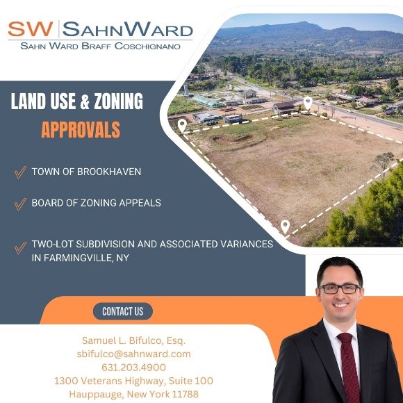 Sahn - Firm Associate, Sam Bifulco, recently secured a two-lot ...