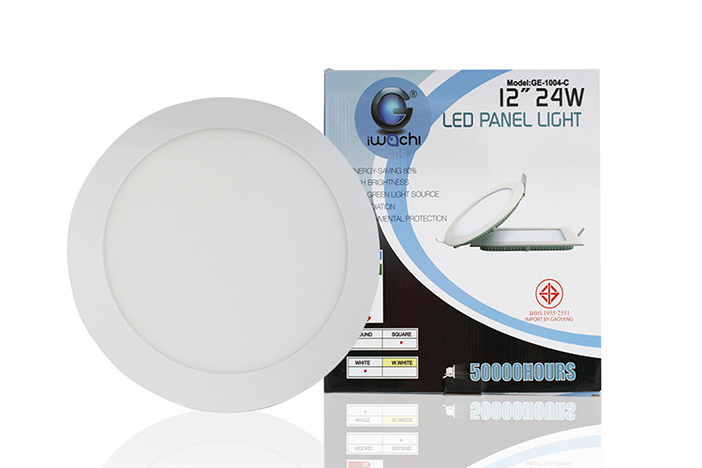 LED Sim Panel 24W ขนาด12นิ้ว โคมไฟฝังฝ้าแบบบาง ขอบขาว ใช้ส่องสว่างภายใน ...